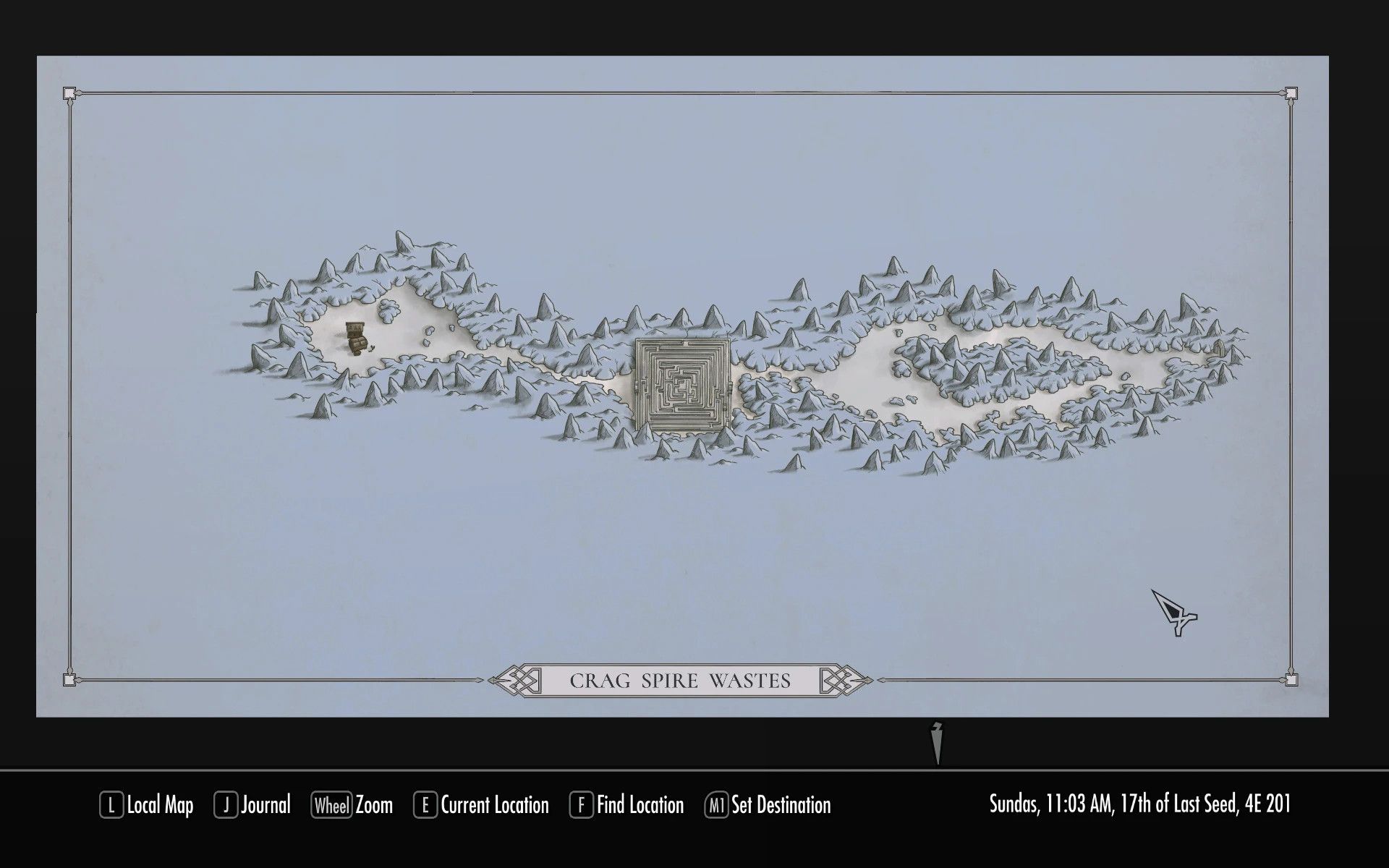 The Frozen Heart Paper Map for FWMF by Limon mod for The Elder Scrolls V: Skyrim Special Edition
