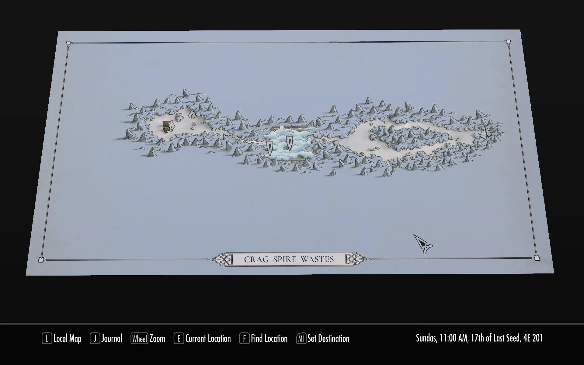 The Frozen Heart Paper Map for FWMF by Limon mod for The Elder Scrolls V: Skyrim Special Edition