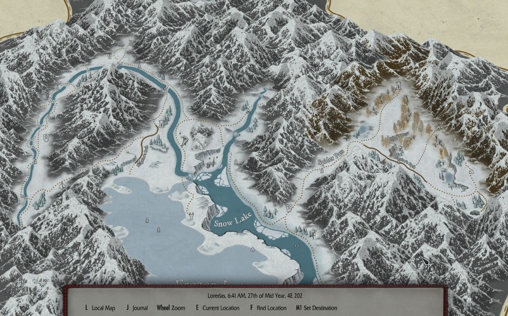 Forgotten Vale Paper Map for FWMF mod for The Elder Scrolls V: Skyrim Special Edition
