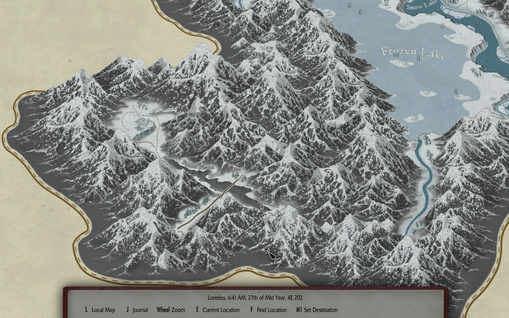 Forgotten Vale Paper Map for FWMF mod for The Elder Scrolls V: Skyrim Special Edition