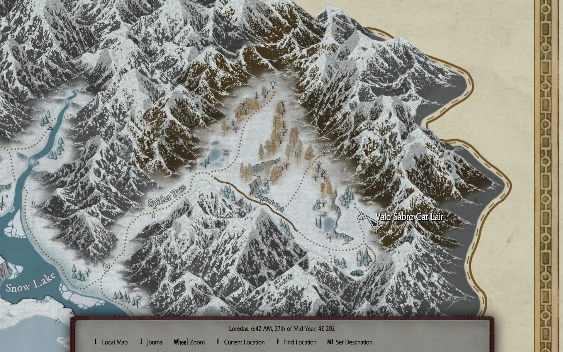 Forgotten Vale Paper Map for FWMF mod for The Elder Scrolls V: Skyrim Special Edition