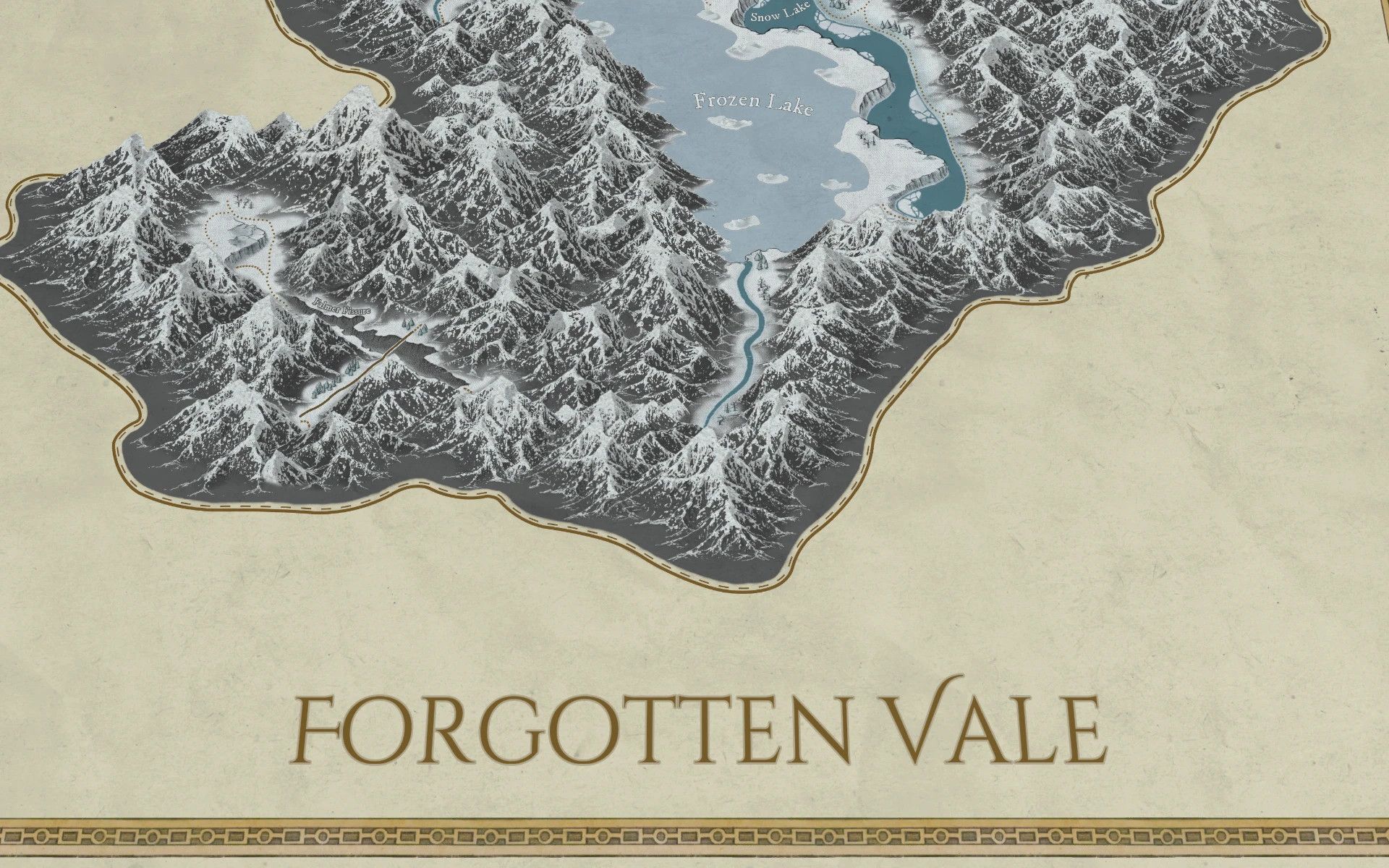 Forgotten Vale Paper Map for FWMF mod for The Elder Scrolls V: Skyrim Special Edition