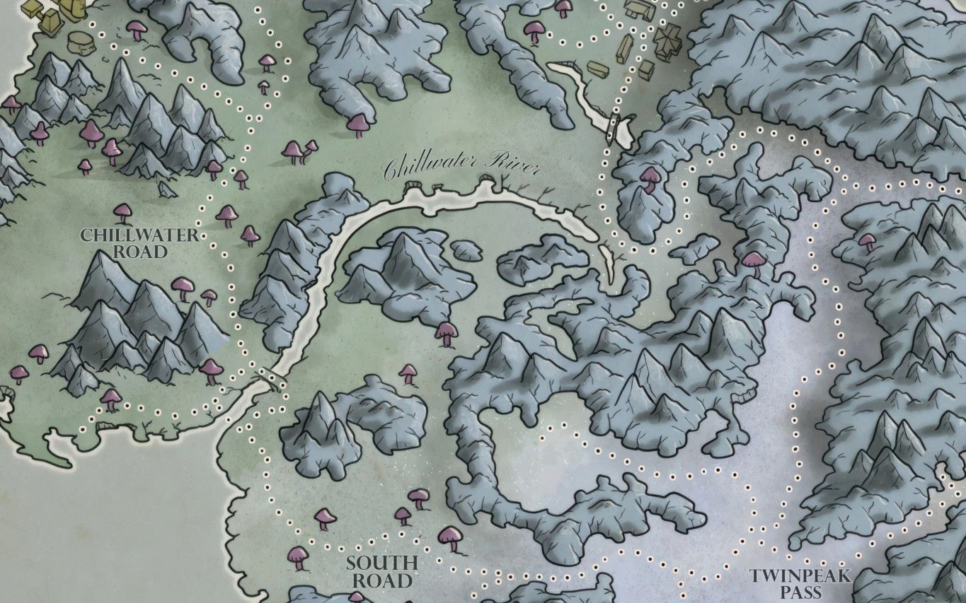Wyrmstooth Paper Map for FWMF by Limon mod for The Elder Scrolls V: Skyrim Special Edition
