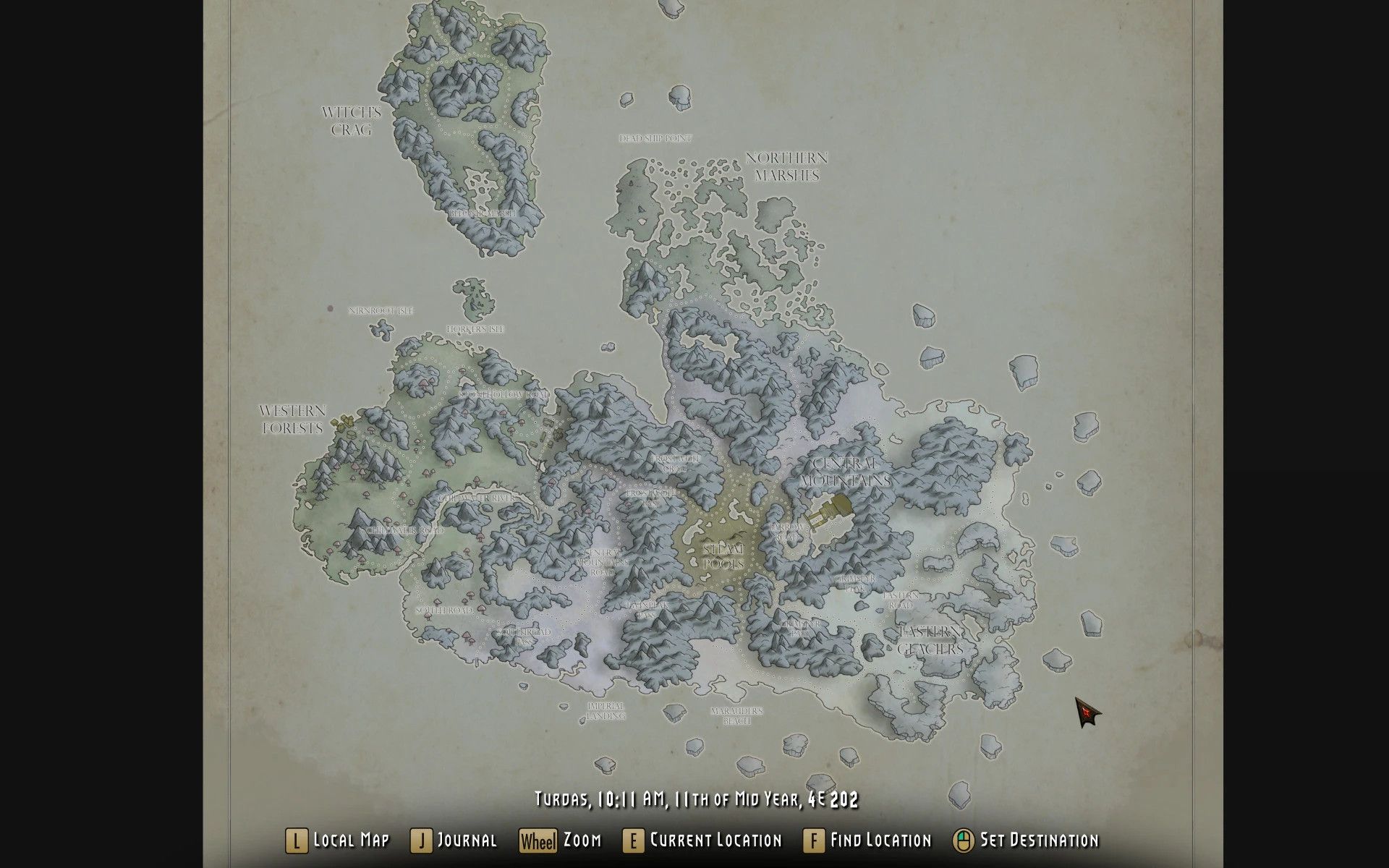 Wyrmstooth Paper Map for FWMF by Limon mod for The Elder Scrolls V: Skyrim Special Edition