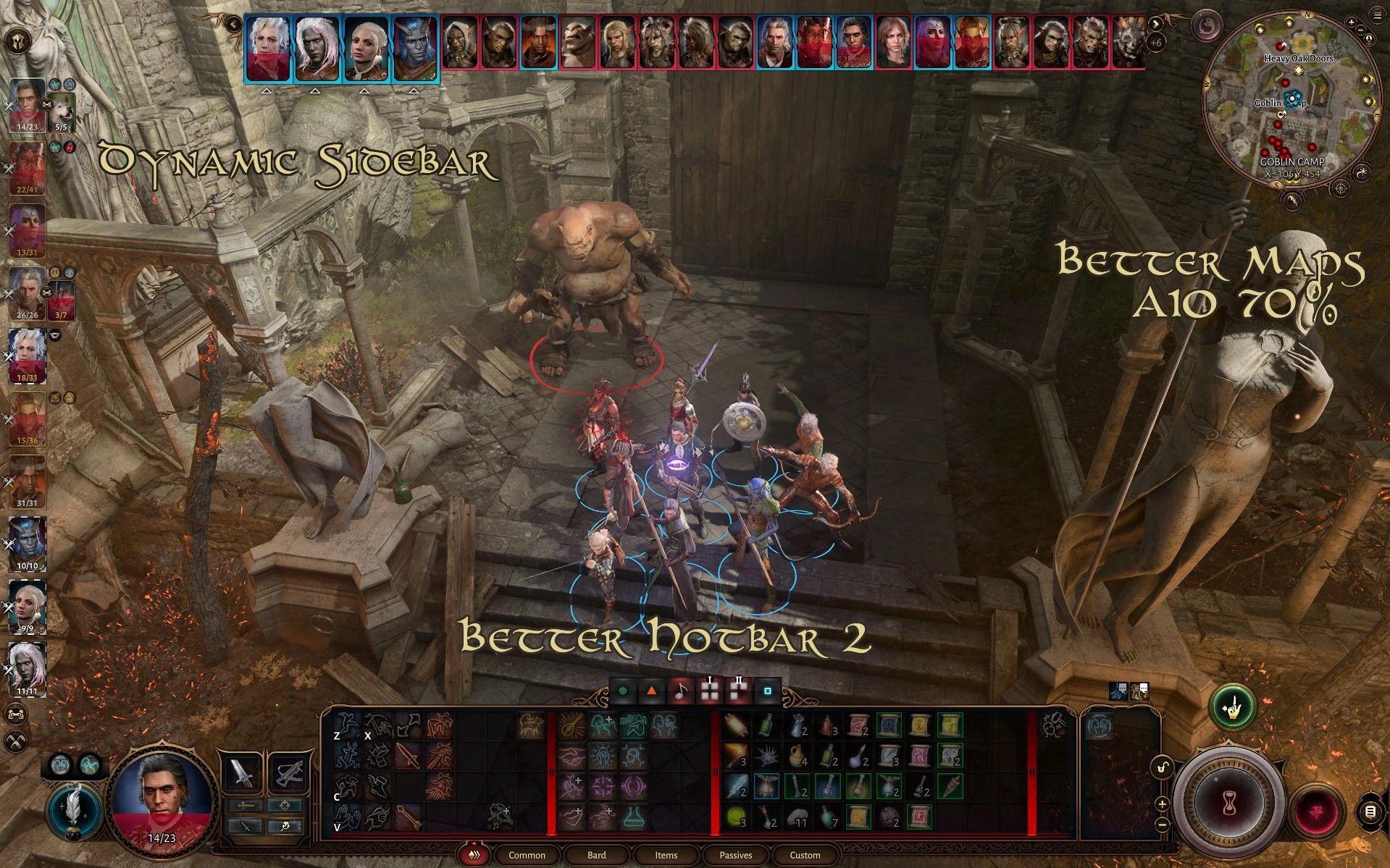 Dynamic Sidebar mod for Baldur's Gate 3
