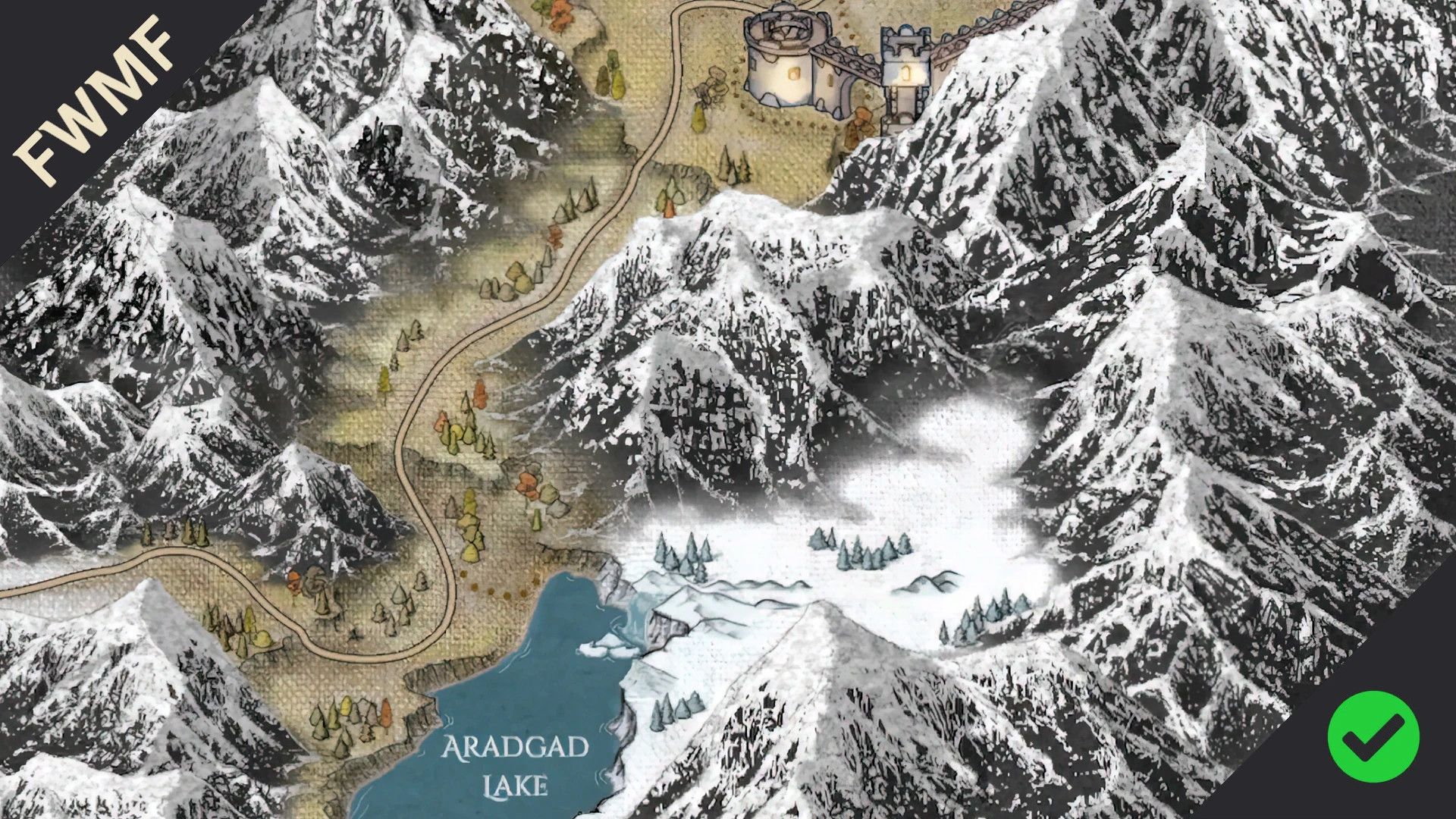 Dayspring Canyon Paper Map for FWMF mod for The Elder Scrolls V: Skyrim Special Edition