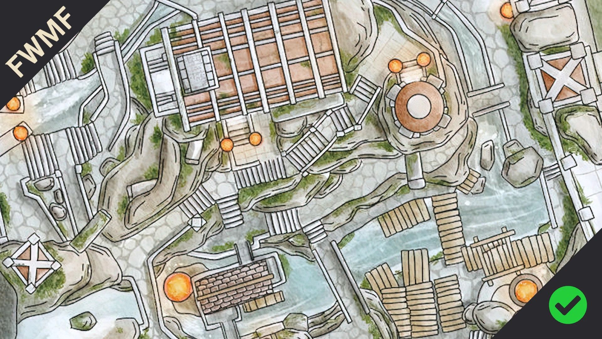 Markarth Paper Map by Mirhayasu for FWMF mod for The Elder Scrolls V: Skyrim Special Edition