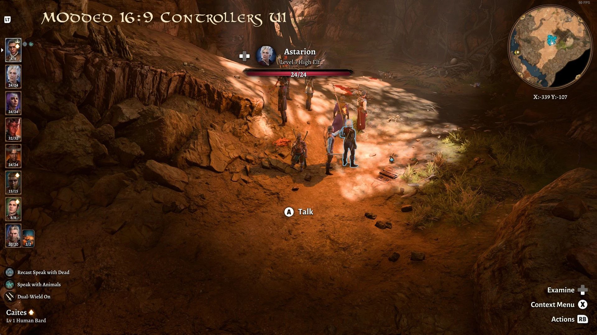 Dynamic Sidebar mod for Baldur's Gate 3