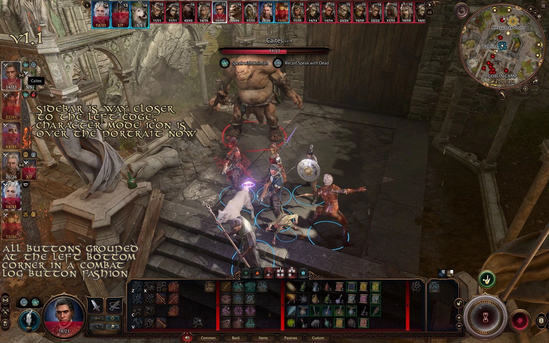 Dynamic Sidebar mod for Baldur's Gate 3