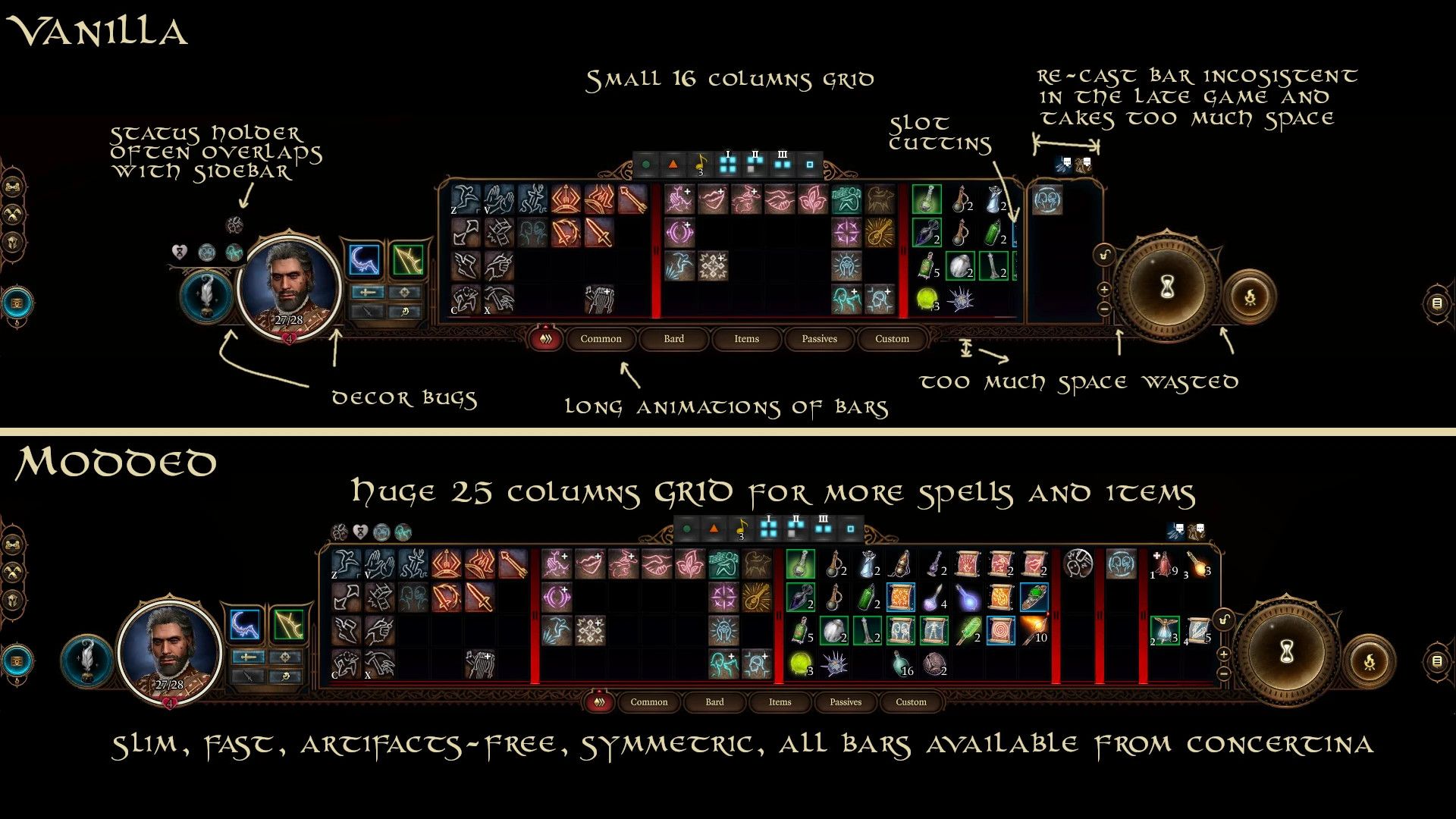 Better Hotbar 2 mod for Baldur's Gate 3