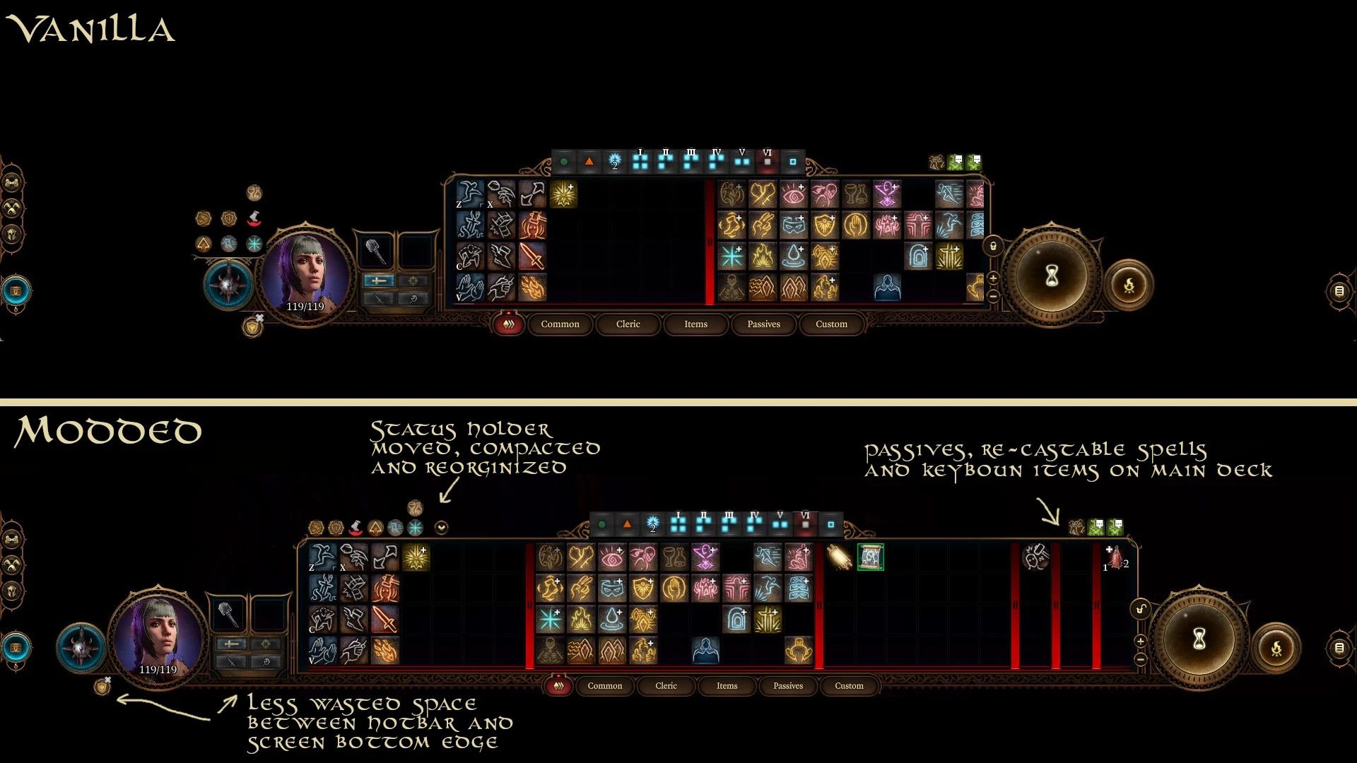 Better Hotbar 2 mod for Baldur's Gate 3