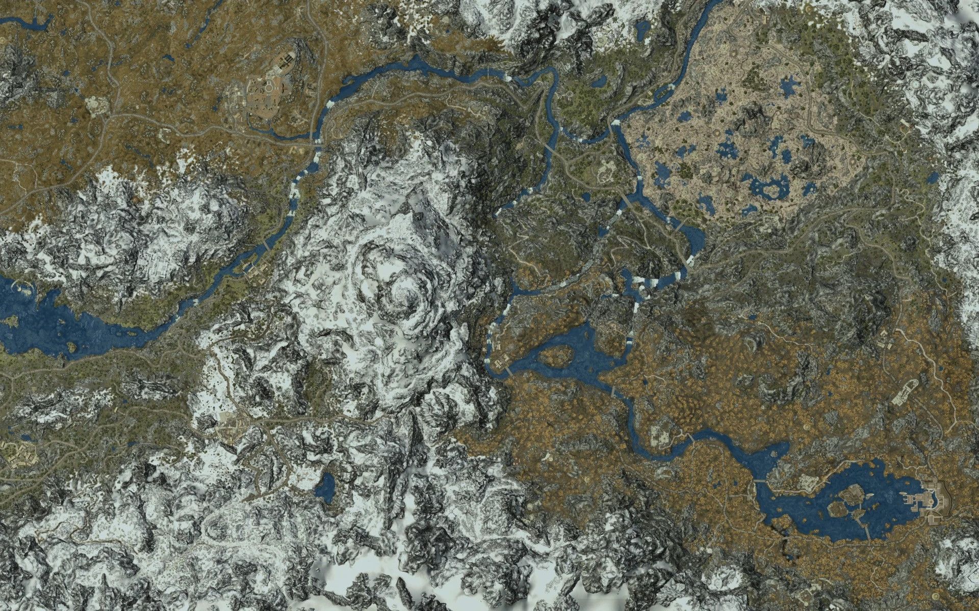 Flat World Map Framework (FWMF) mod for The Elder Scrolls V: Skyrim Special Edition
