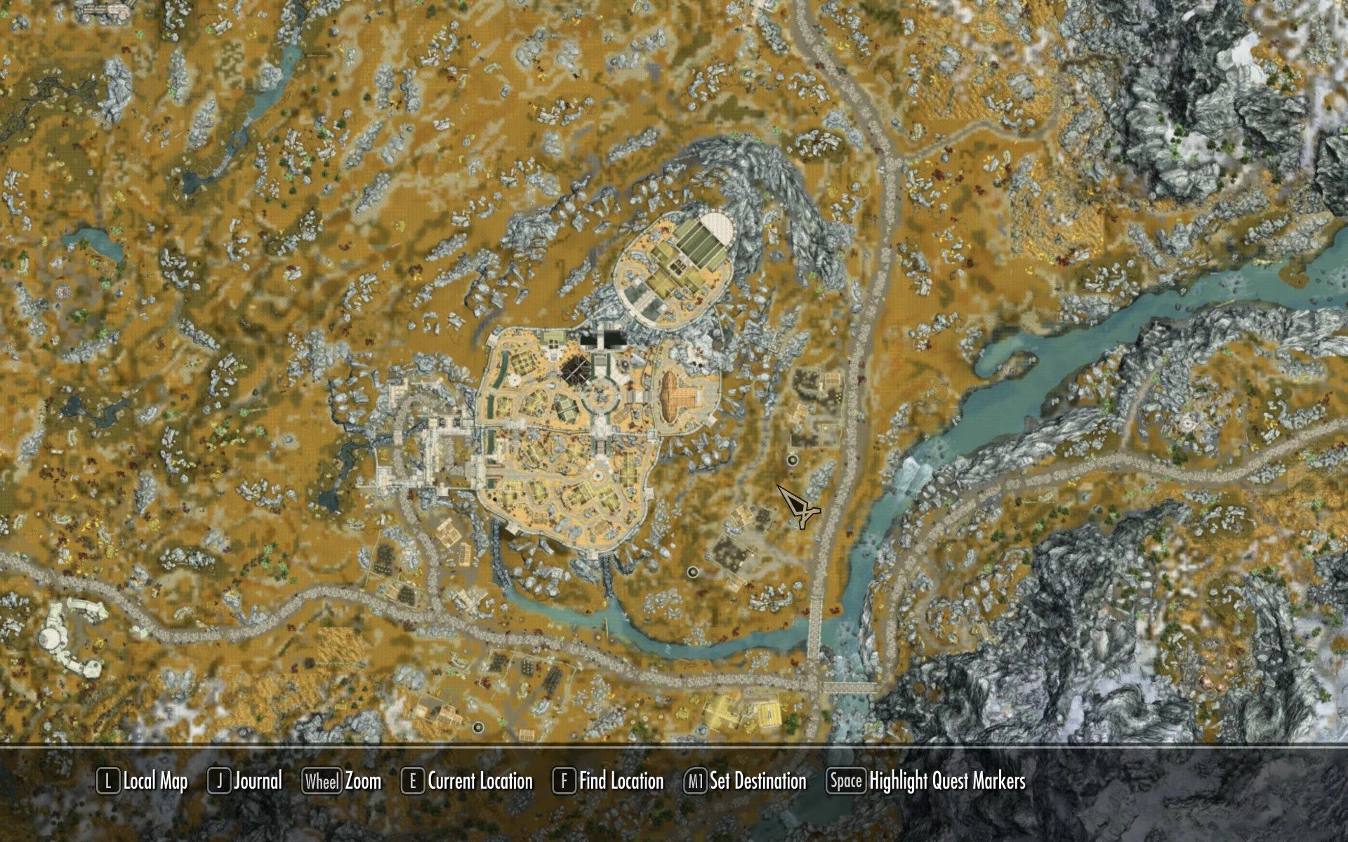 Flat World Map Framework (FWMF) mod for The Elder Scrolls V: Skyrim Special Edition