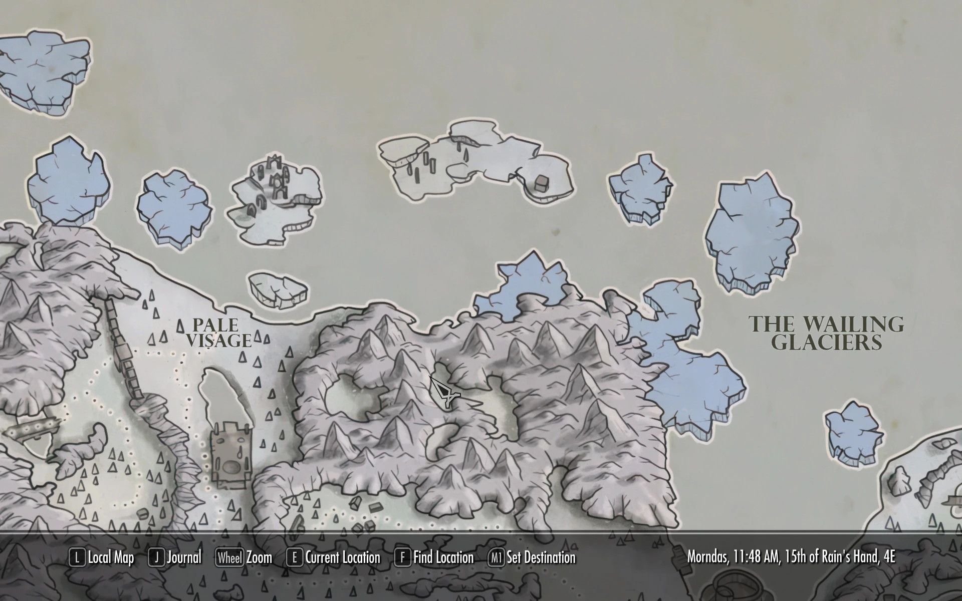 Olenveld Paper Map for FWMF by Limon mod for The Elder Scrolls V: Skyrim Special Edition