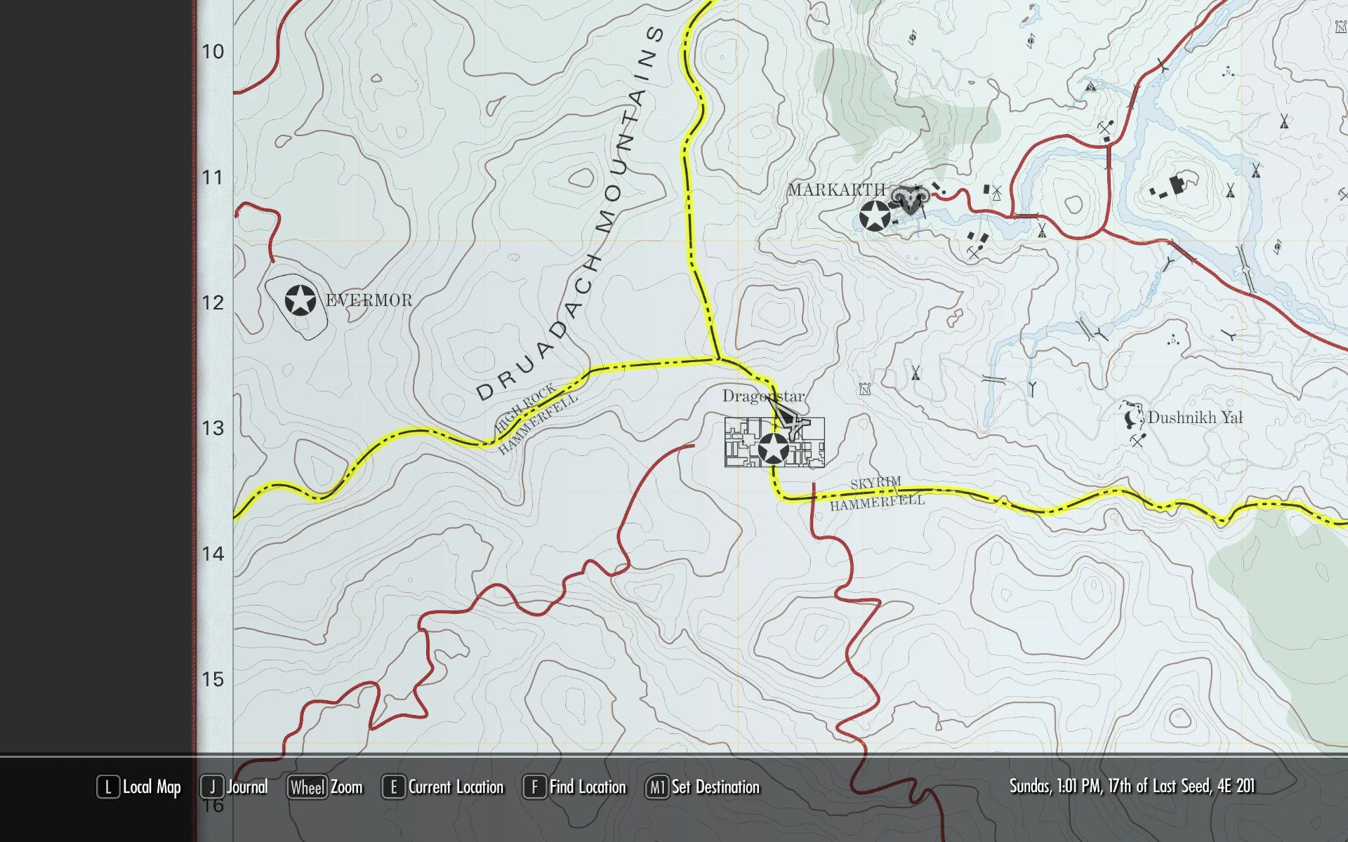 Flat World Map Framework (FWMF) mod for The Elder Scrolls V: Skyrim Special Edition