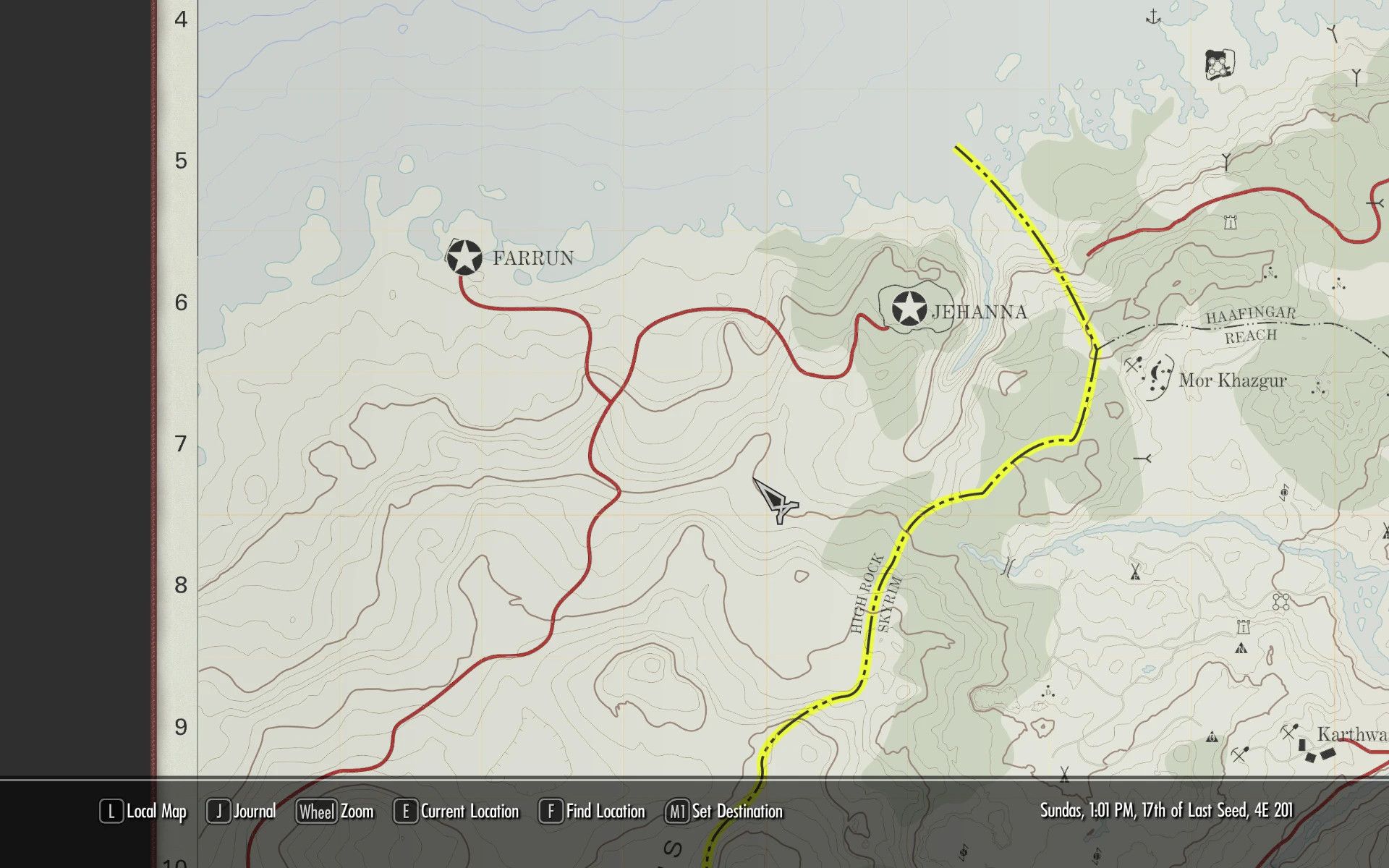 Flat World Map Framework (FWMF) mod for The Elder Scrolls V: Skyrim Special Edition