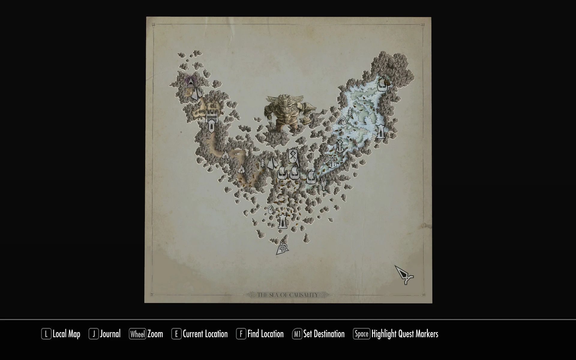 DAc0da Paper Map for FWMF by Limon mod for The Elder Scrolls V: Skyrim Special Edition