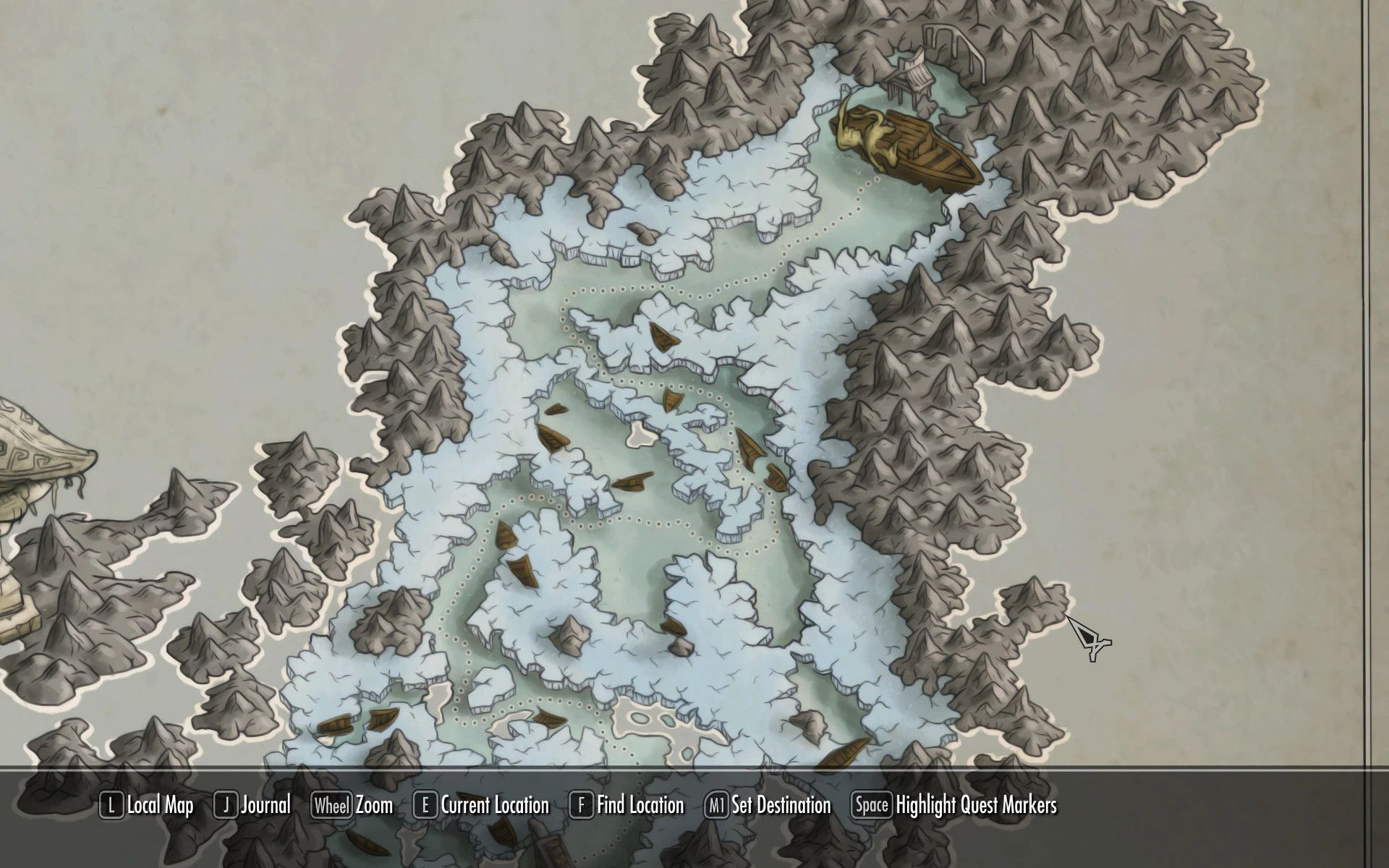 DAc0da Paper Map for FWMF by Limon mod for The Elder Scrolls V: Skyrim Special Edition
