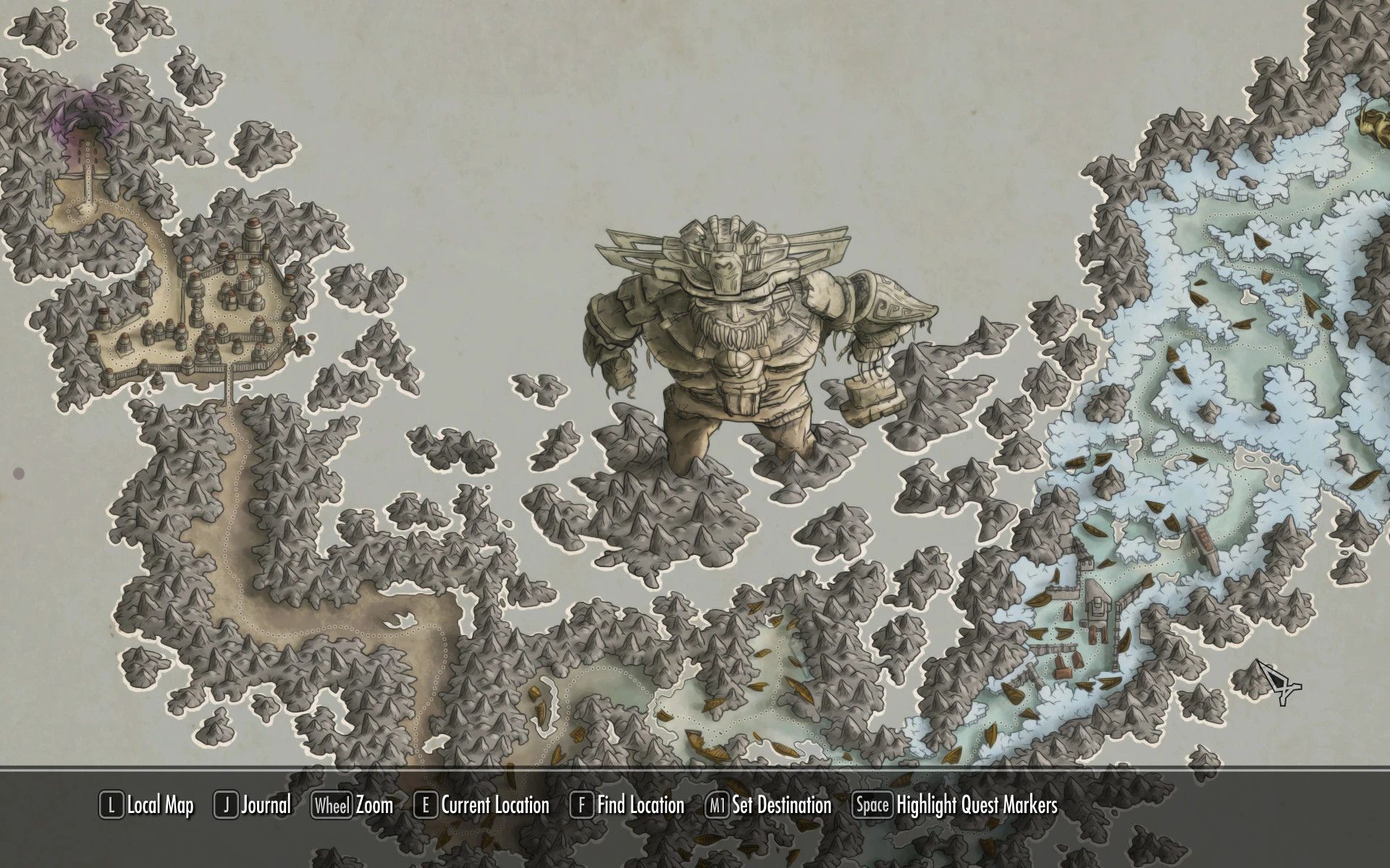 DAc0da Paper Map for FWMF by Limon mod for The Elder Scrolls V: Skyrim Special Edition