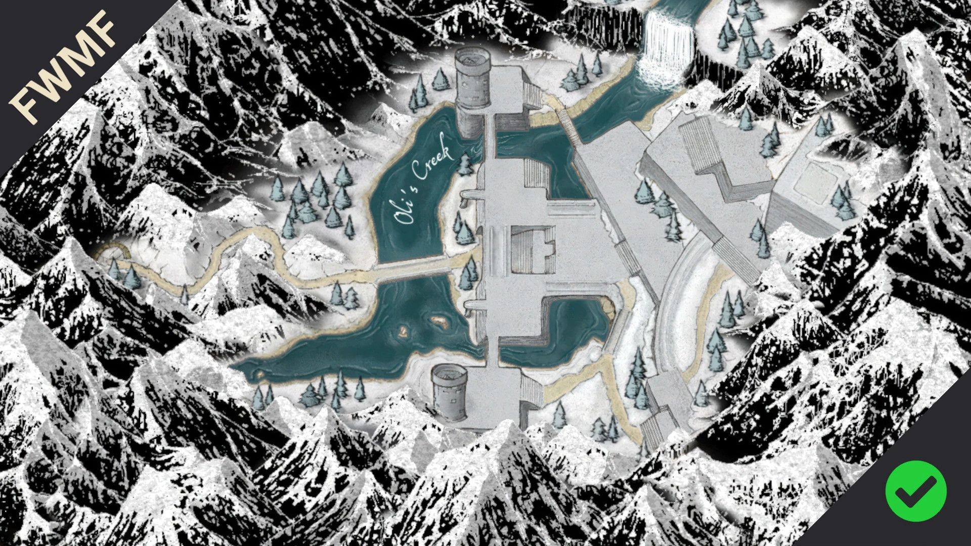 Deepwood Vale Paper Map for FWMF mod for The Elder Scrolls V: Skyrim Special Edition