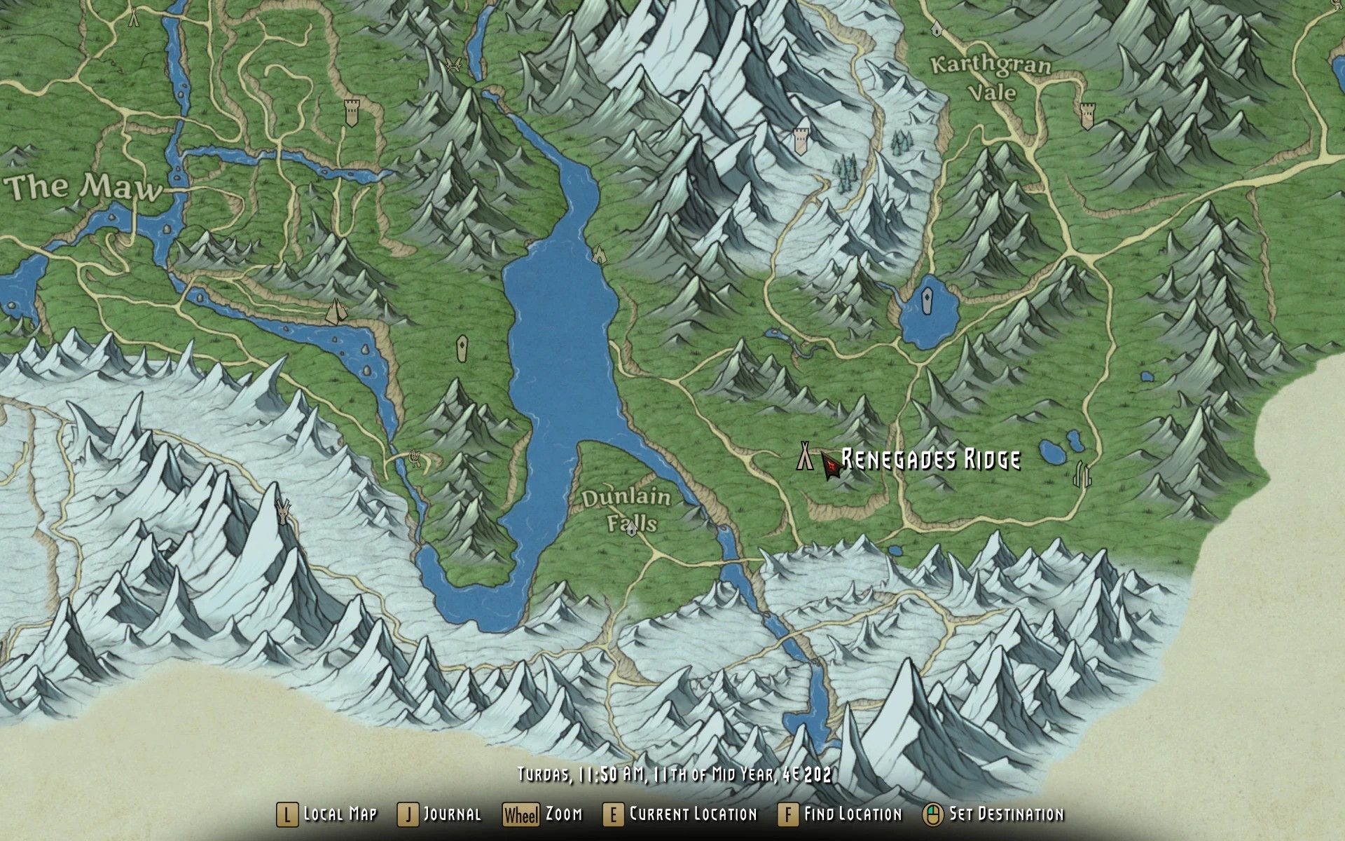 Beyond Reach Paper Map for FWMF mod for The Elder Scrolls V: Skyrim Special Edition