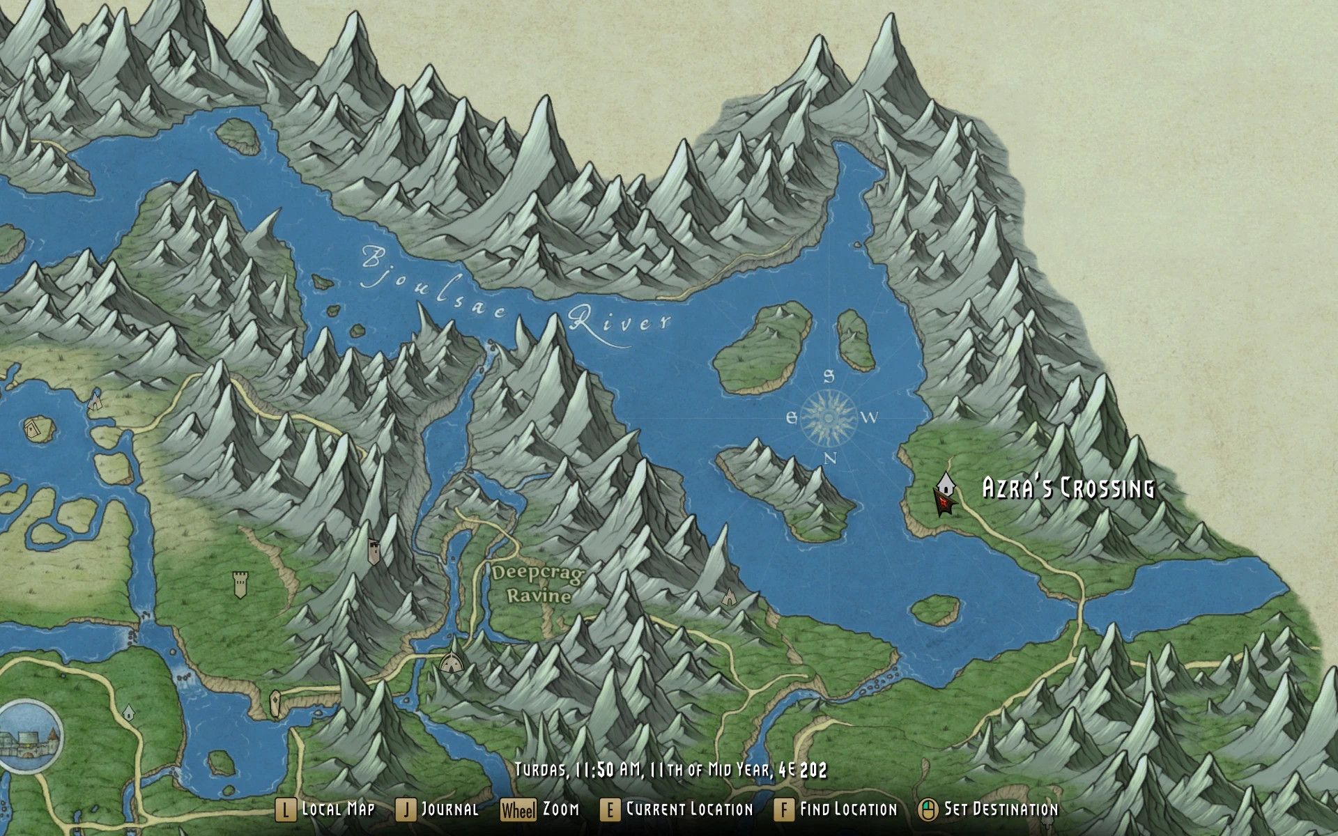 Beyond Reach Paper Map for FWMF mod for The Elder Scrolls V: Skyrim Special Edition