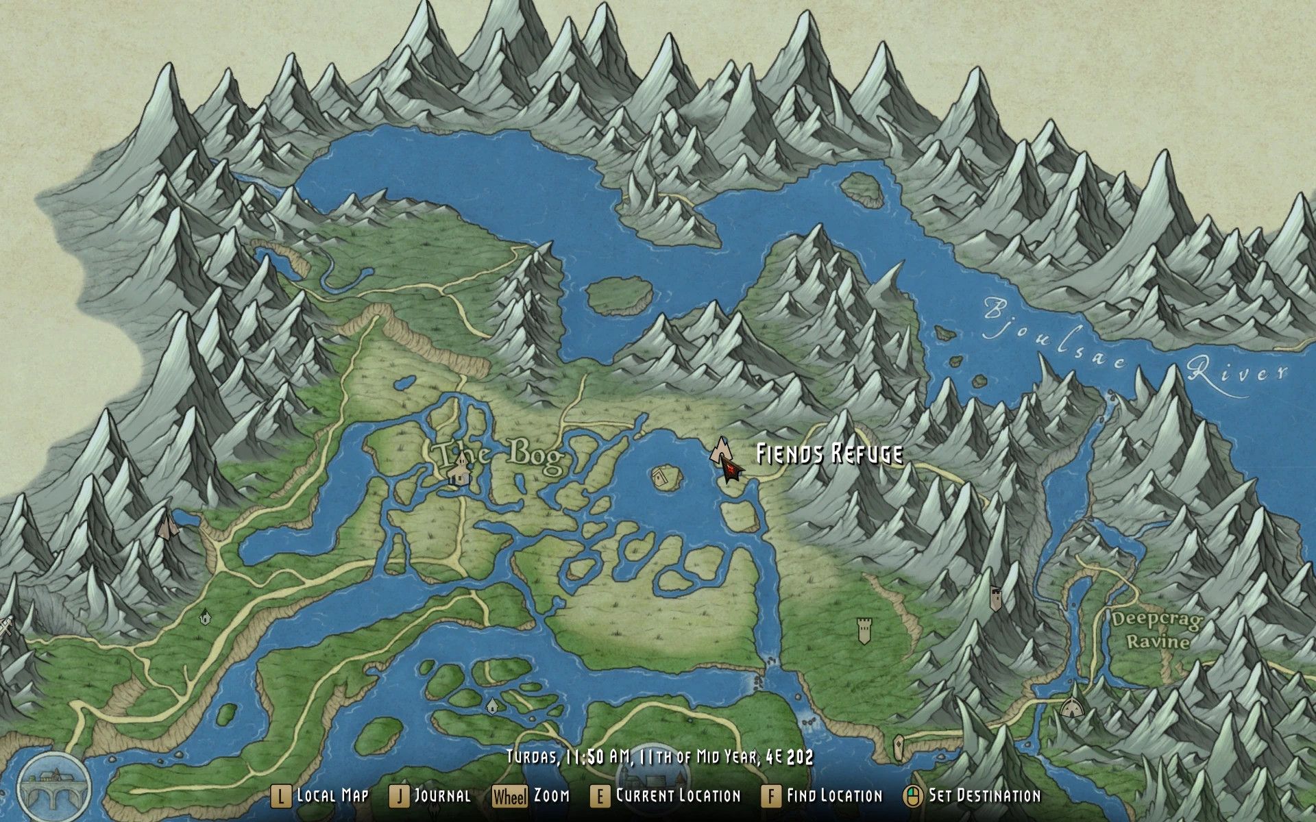 Beyond Reach Paper Map for FWMF mod for The Elder Scrolls V: Skyrim Special Edition
