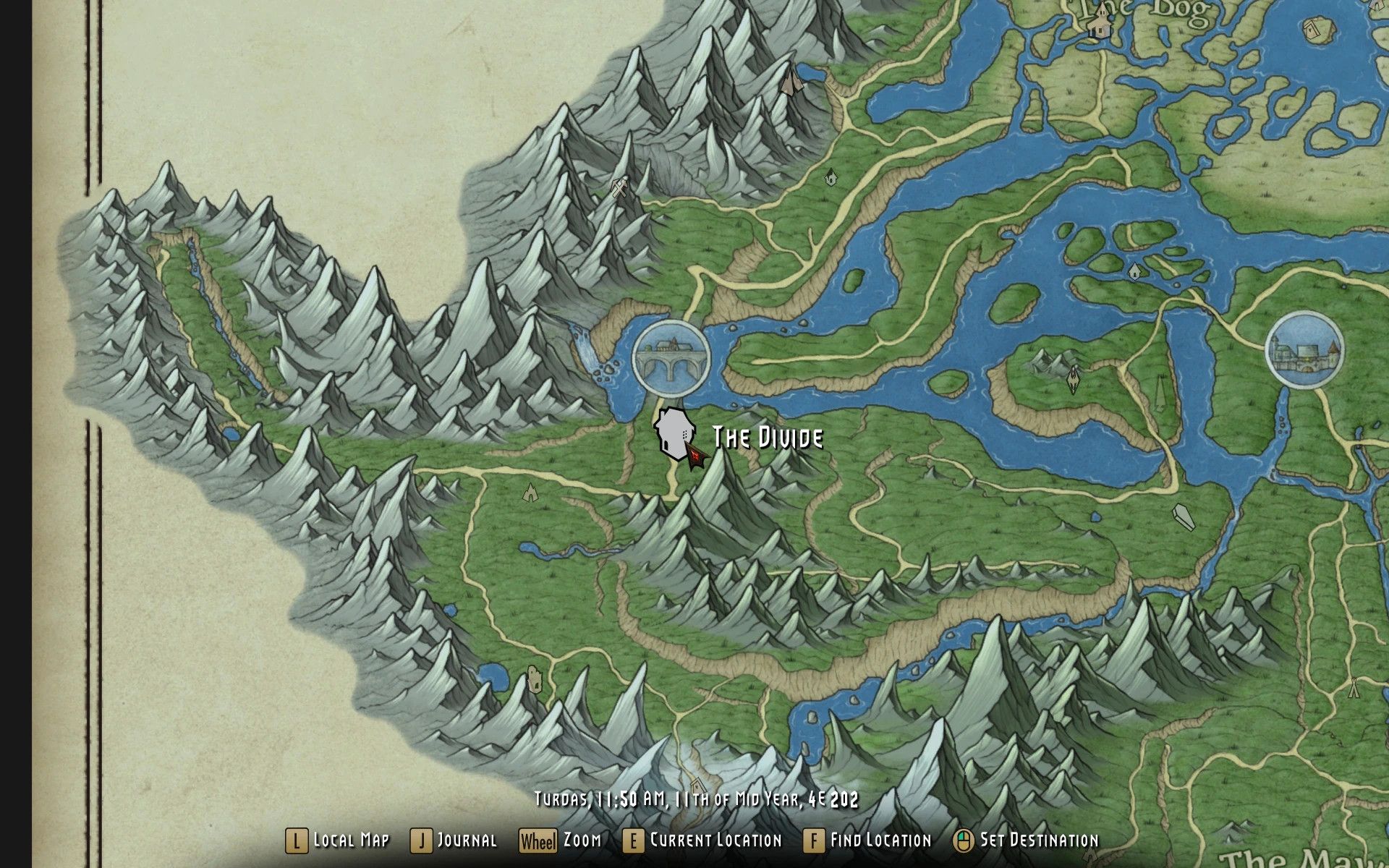 Beyond Reach Paper Map for FWMF mod for The Elder Scrolls V: Skyrim Special Edition