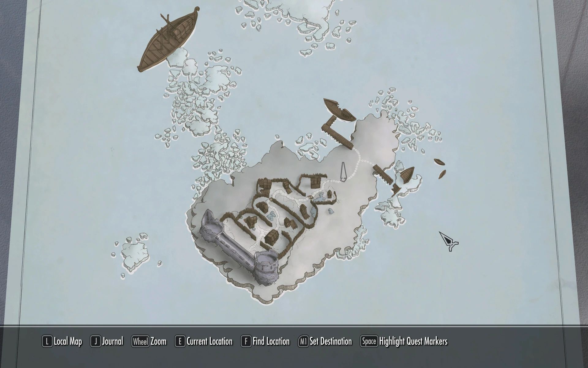 Japhet's Folly Paper Map for FWMF mod for The Elder Scrolls V: Skyrim Special Edition