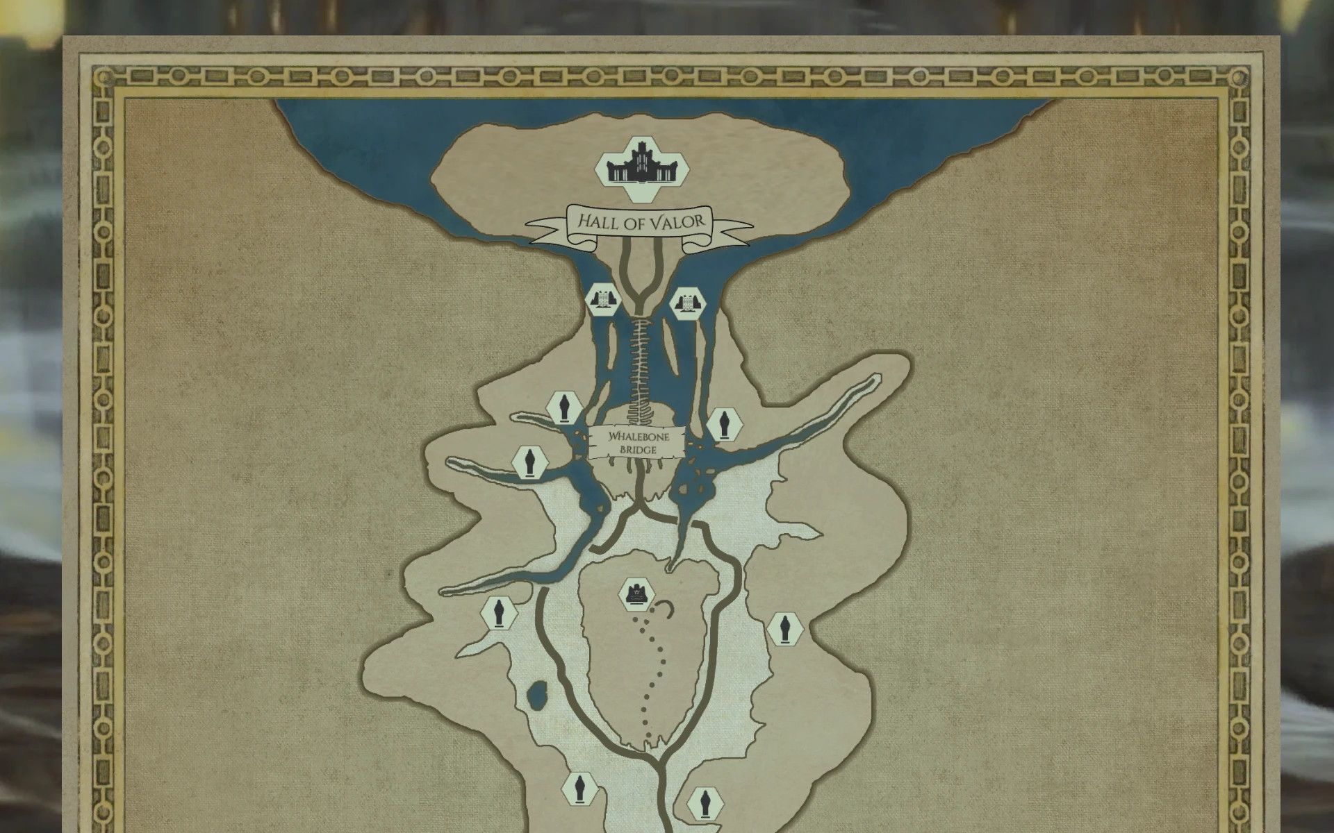 Sovngarde Paper Map for FWMF mod for The Elder Scrolls V: Skyrim Special Edition