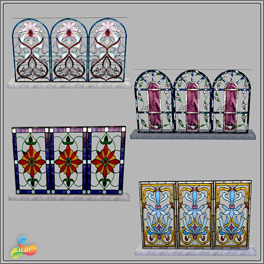 Patterned Glass Walls mod for The Sims 4 