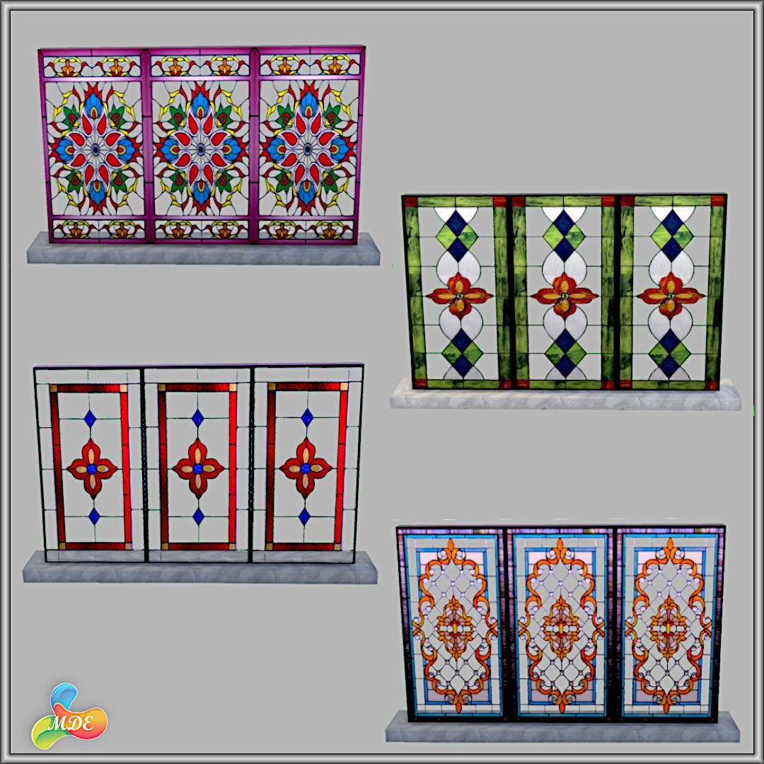 Patterned Glass Walls mod for The Sims 4 