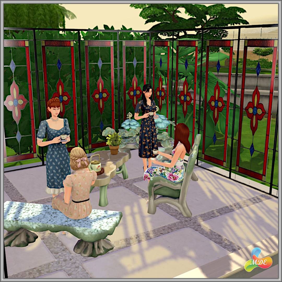 Patterned Glass Walls mod for The Sims 4 