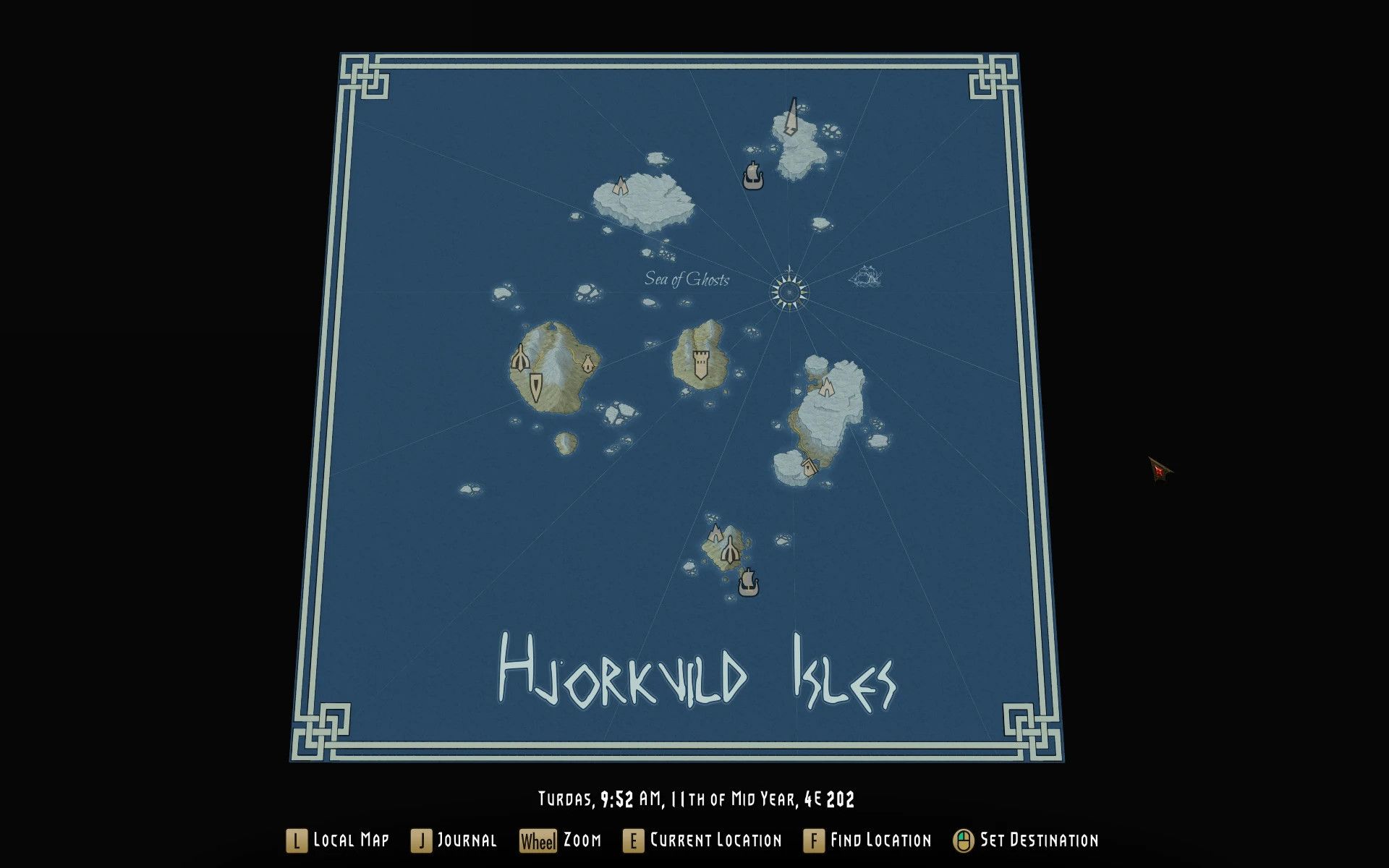 Siege at Icemoth Paper Map for FWMF mod for The Elder Scrolls V: Skyrim Special Edition