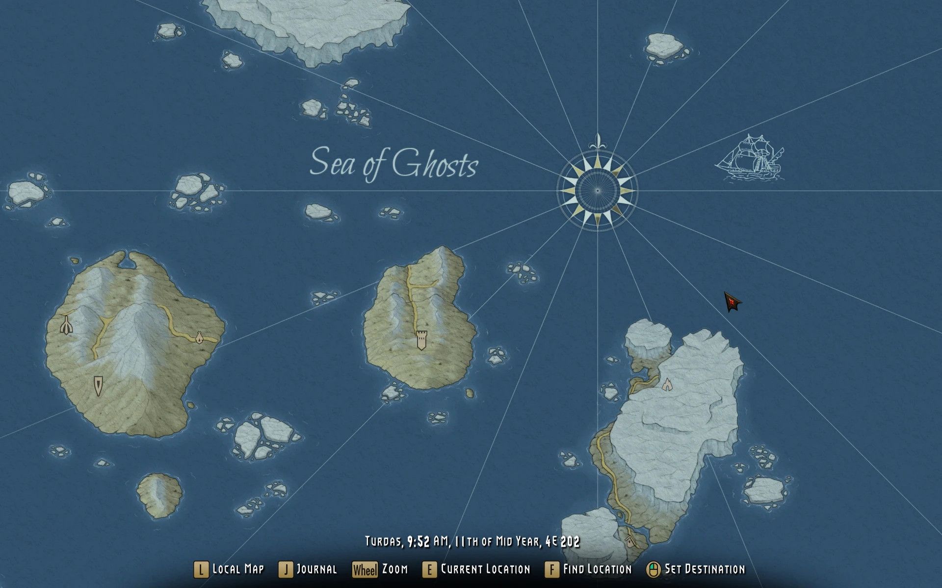 Siege at Icemoth Paper Map for FWMF mod for The Elder Scrolls V: Skyrim Special Edition