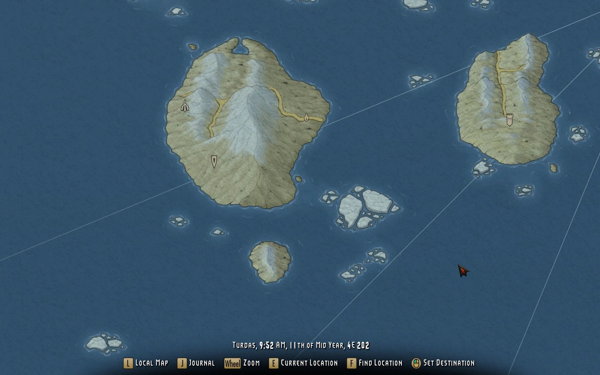 Siege at Icemoth Paper Map for FWMF mod for The Elder Scrolls V: Skyrim Special Edition