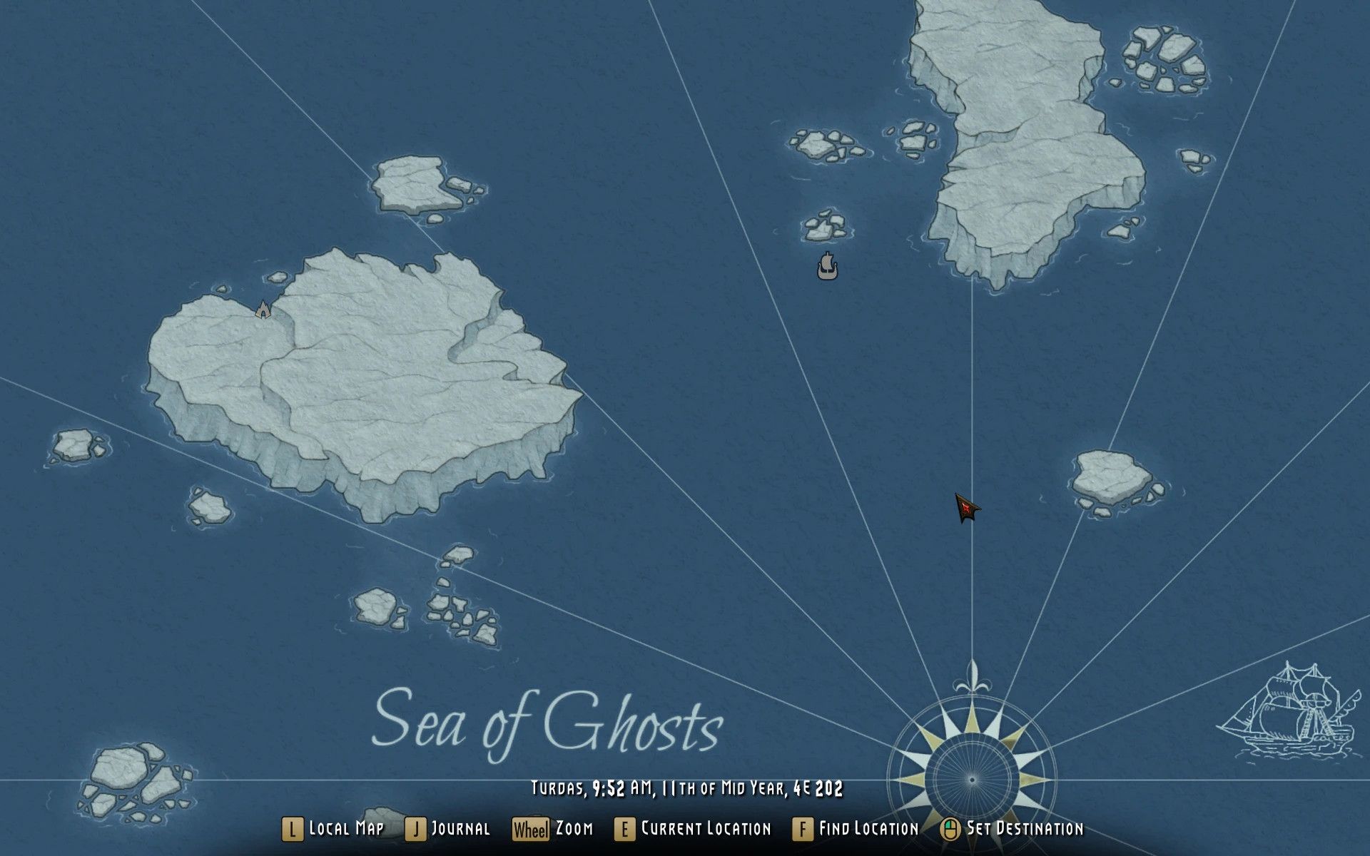 Siege at Icemoth Paper Map for FWMF mod for The Elder Scrolls V: Skyrim Special Edition
