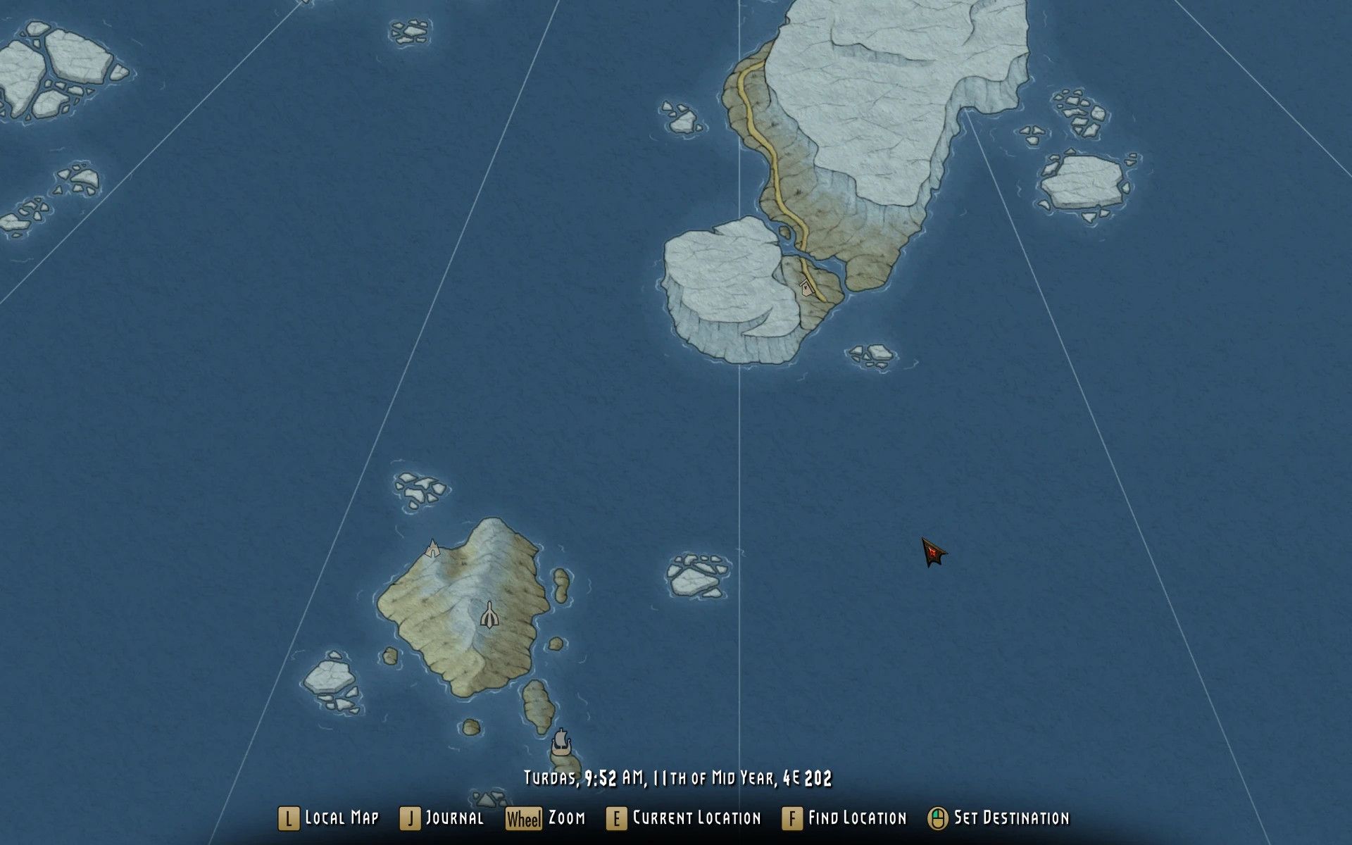 Siege at Icemoth Paper Map for FWMF mod for The Elder Scrolls V: Skyrim Special Edition