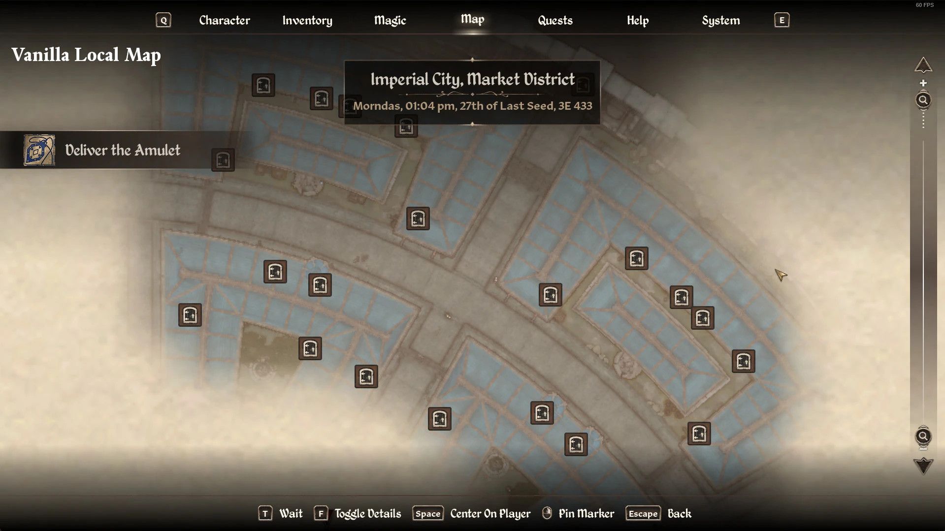 Better Map Menu mod for The Elder Scrolls IV: Oblivion Remastered