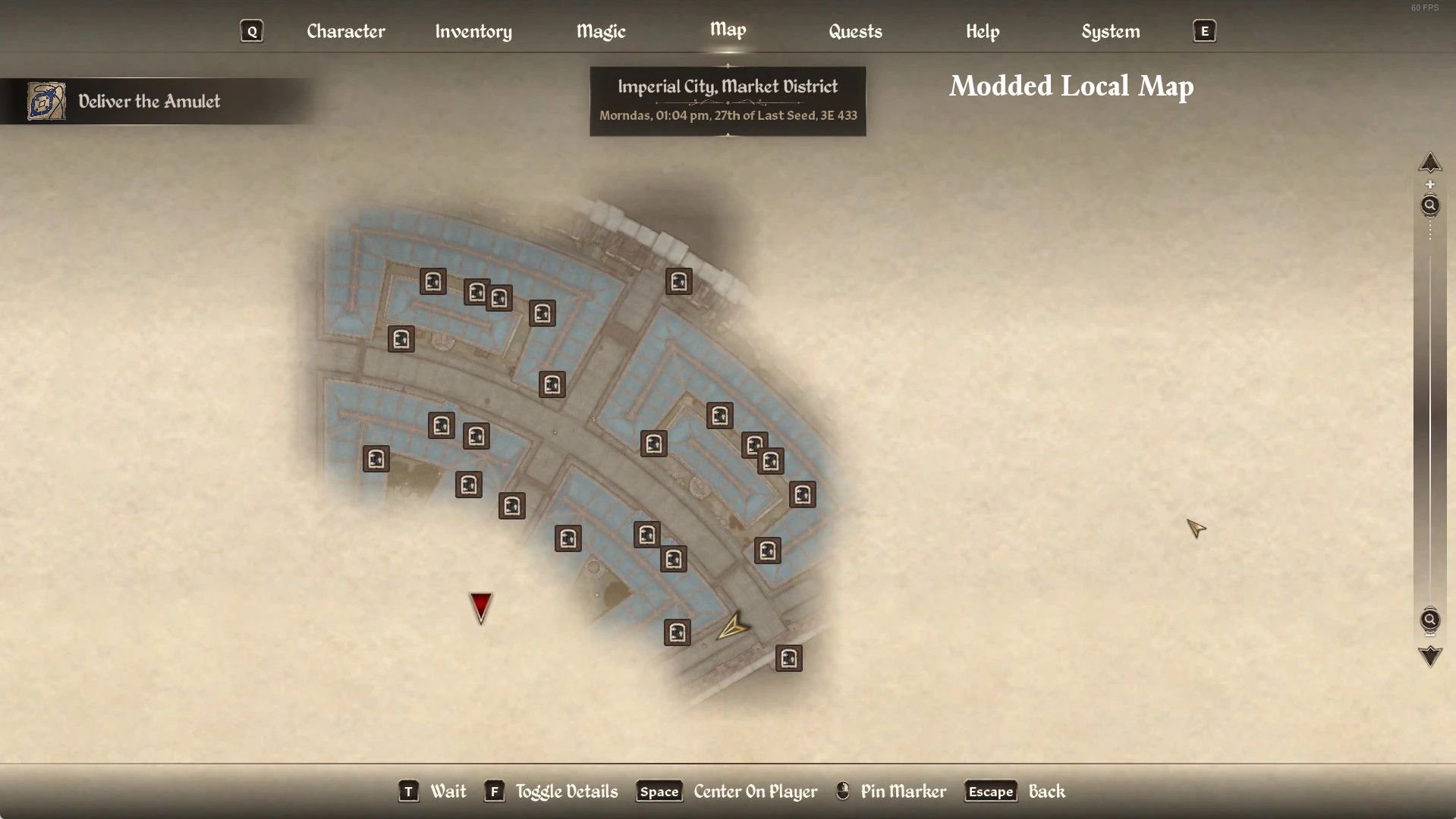 Better Map Menu mod for The Elder Scrolls IV: Oblivion Remastered