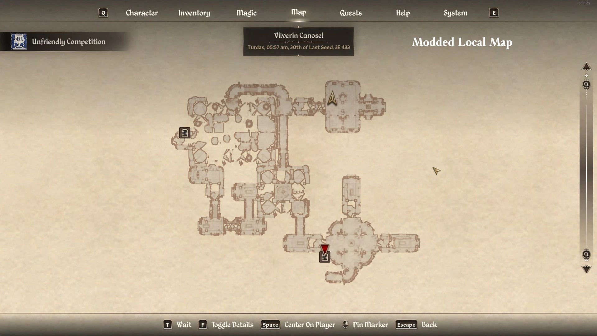 Better Map Menu mod for The Elder Scrolls IV: Oblivion Remastered