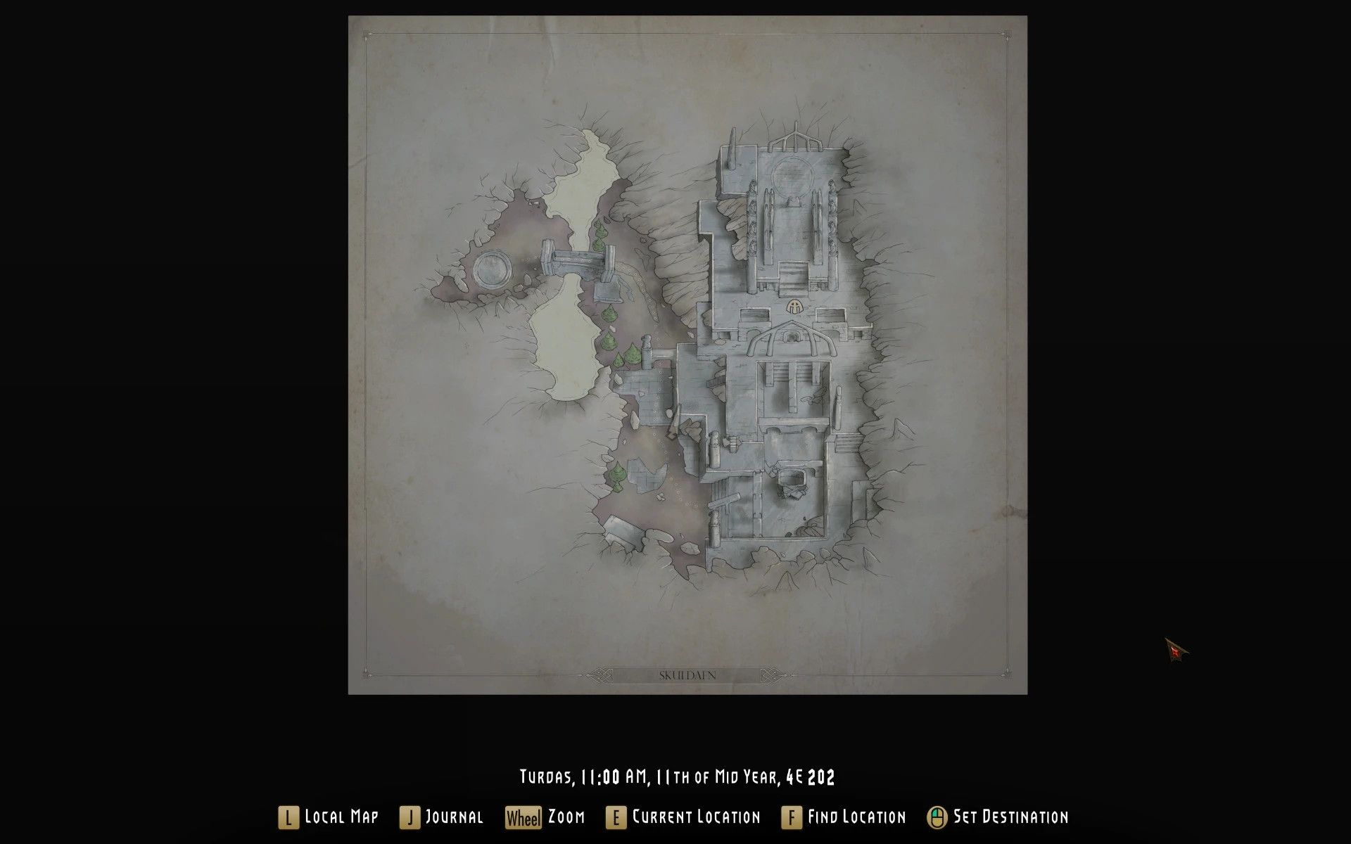 Skuldafn Paper Map for FWMF by Limon mod for The Elder Scrolls V: Skyrim Special Edition