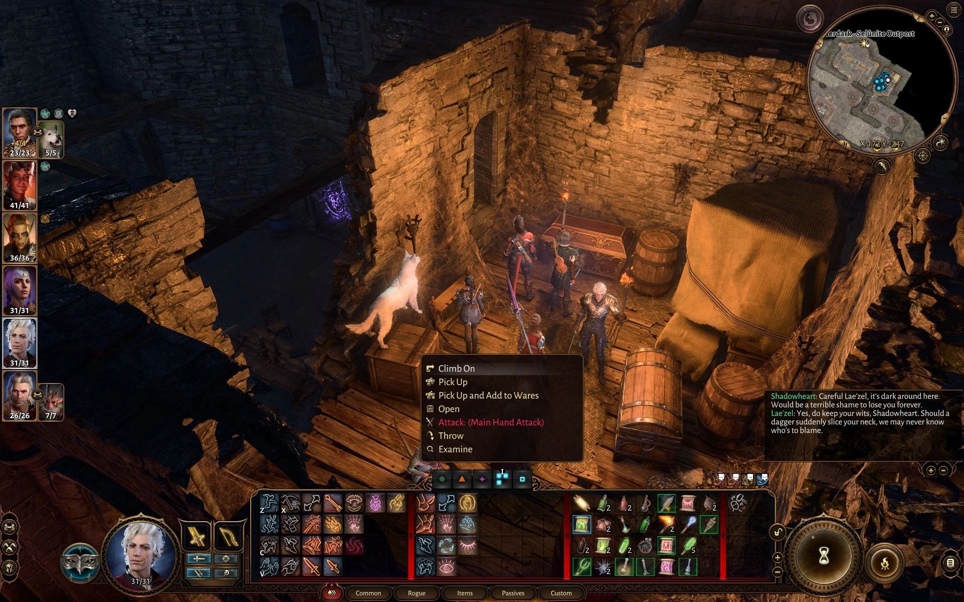 Better Context Menu mod for Baldur's Gate 3