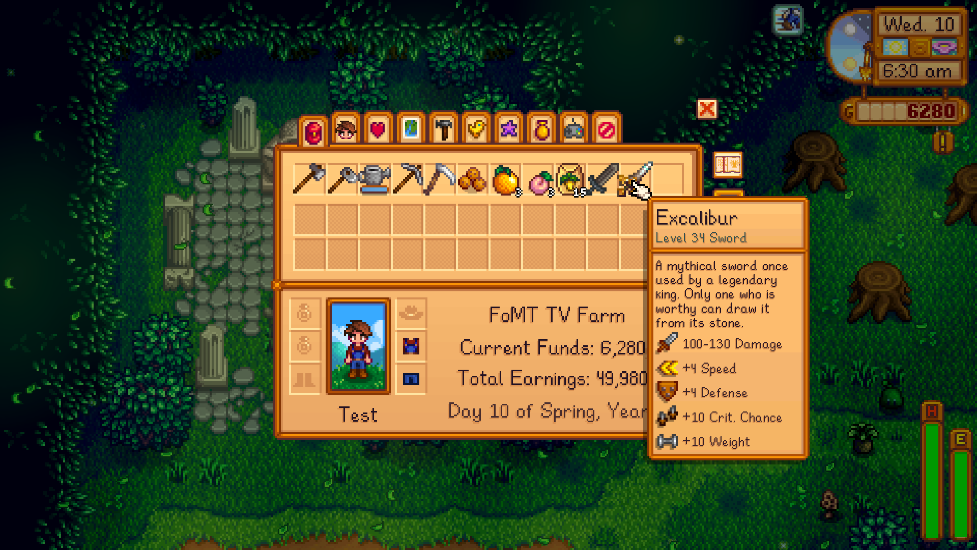 Excalibur - The Sword of Legend mod for Stardew Valley