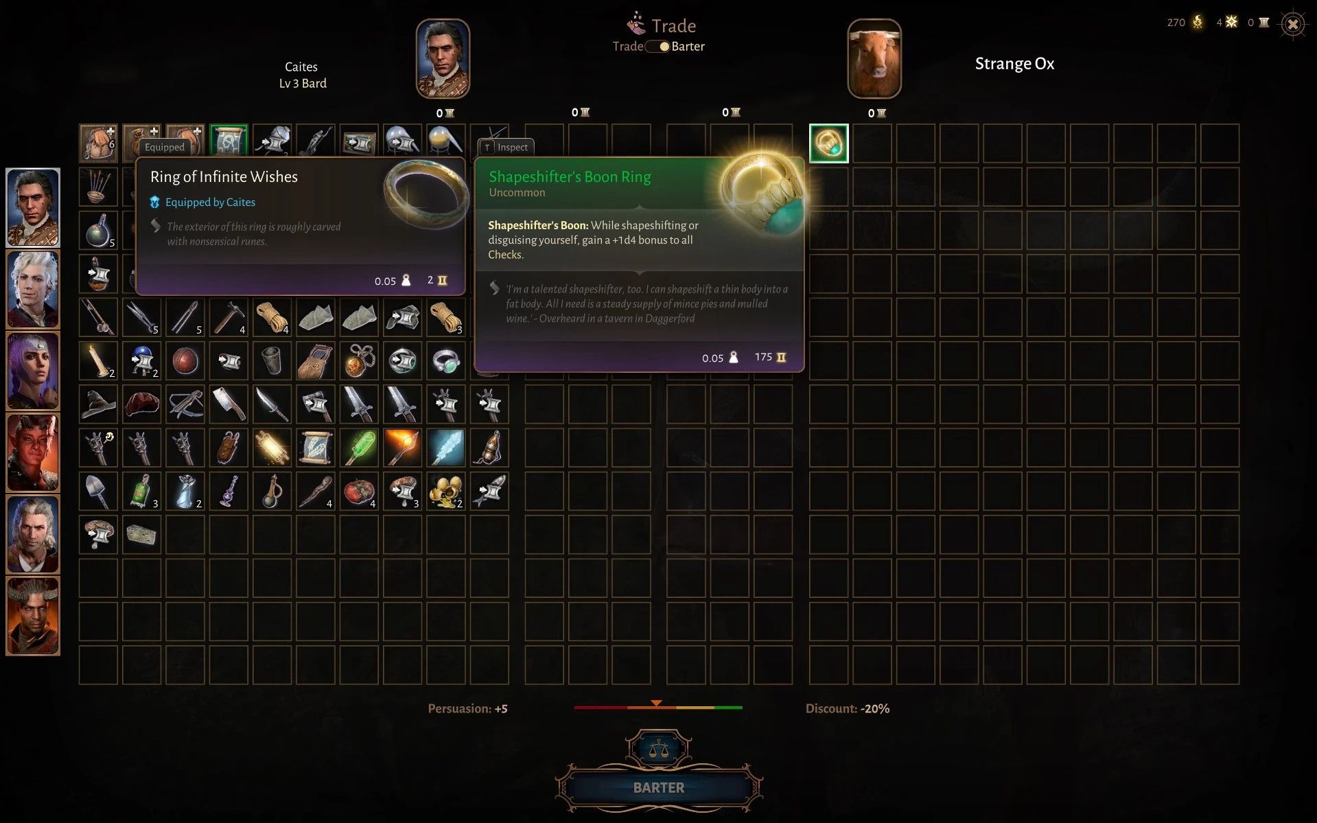 Trade With Anyone mod for Baldur's Gate 3
