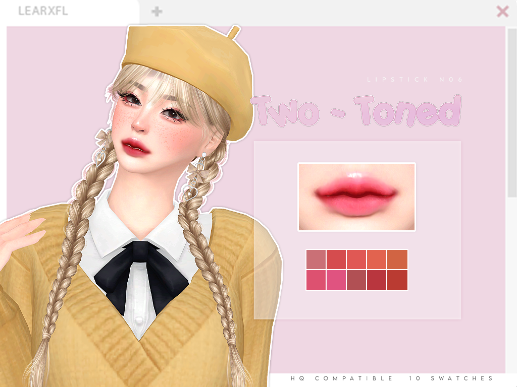 Learxfl Two Toned Lipstick mod for The Sims 4 