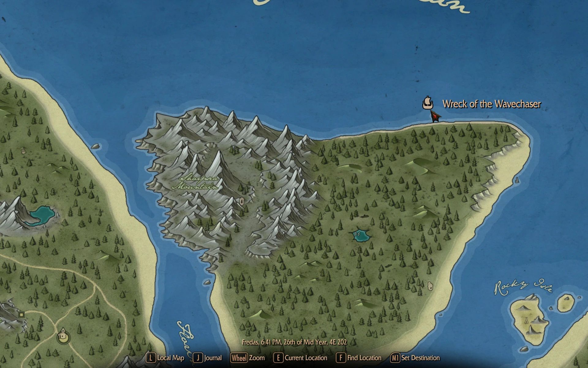 Midwood Isle Paper Map for FWMF mod for The Elder Scrolls V: Skyrim Special Edition