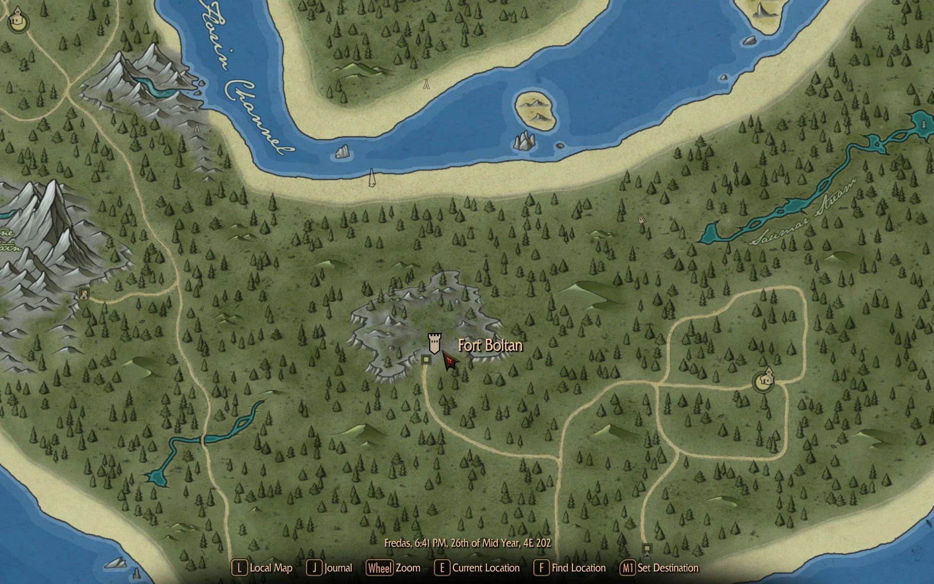 Midwood Isle Paper Map for FWMF mod for The Elder Scrolls V: Skyrim Special Edition