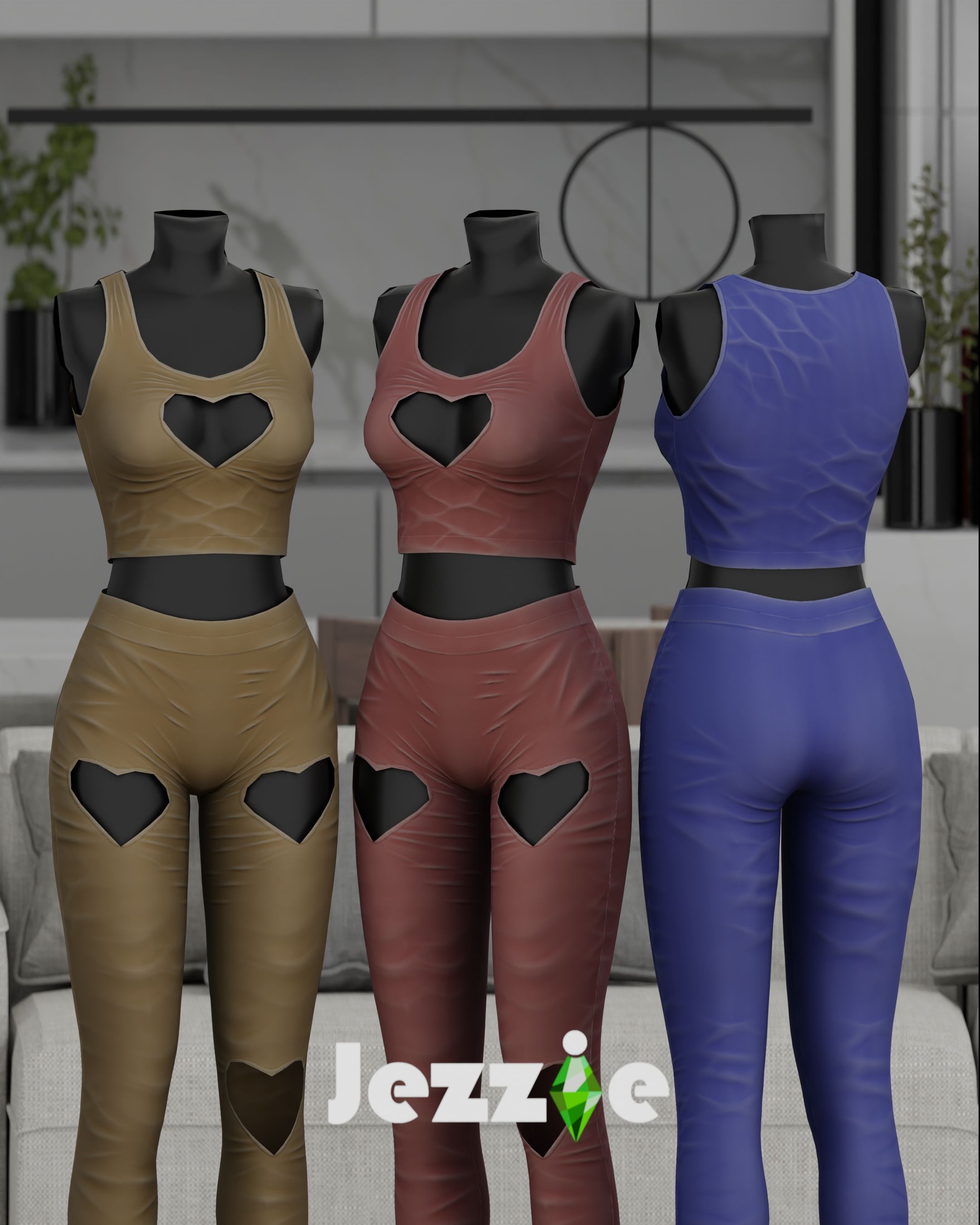 JEZZIE.TS4 EVOLYN SET mod for The Sims 4 