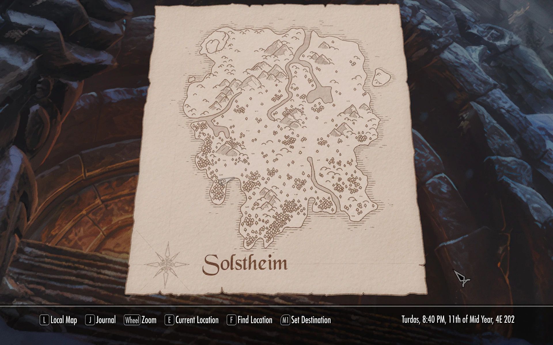 Skyrim and Solstheim Paper Maps by Mirhayasu for FWMF mod for The Elder Scrolls V: Skyrim Special Edition